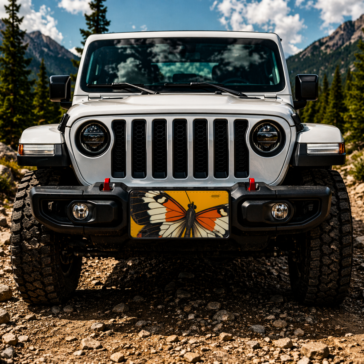 Butterfly Front License Plate Decorative Car Accessory product thumbnail image