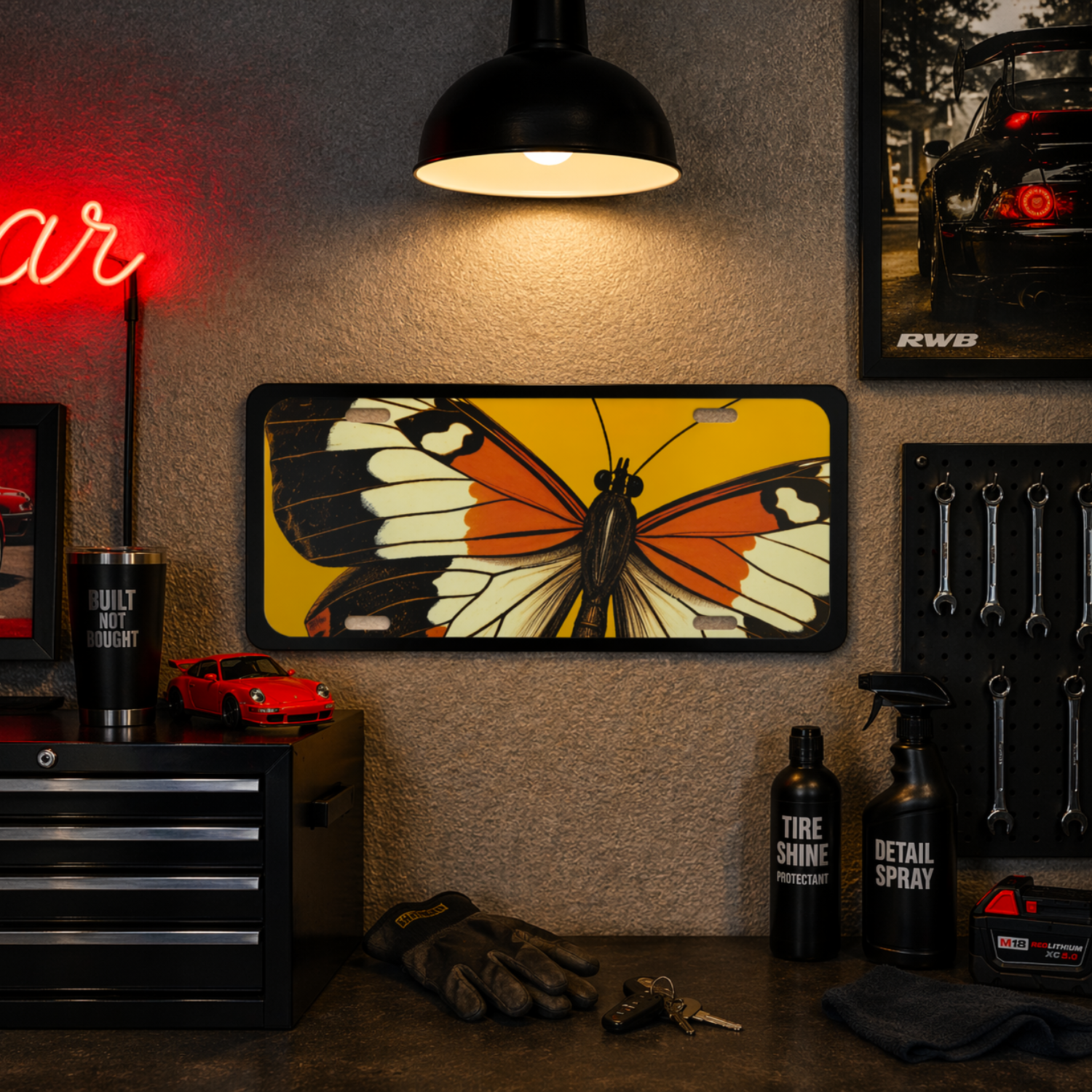 Butterfly Front License Plate Decorative Car Accessory product thumbnail image