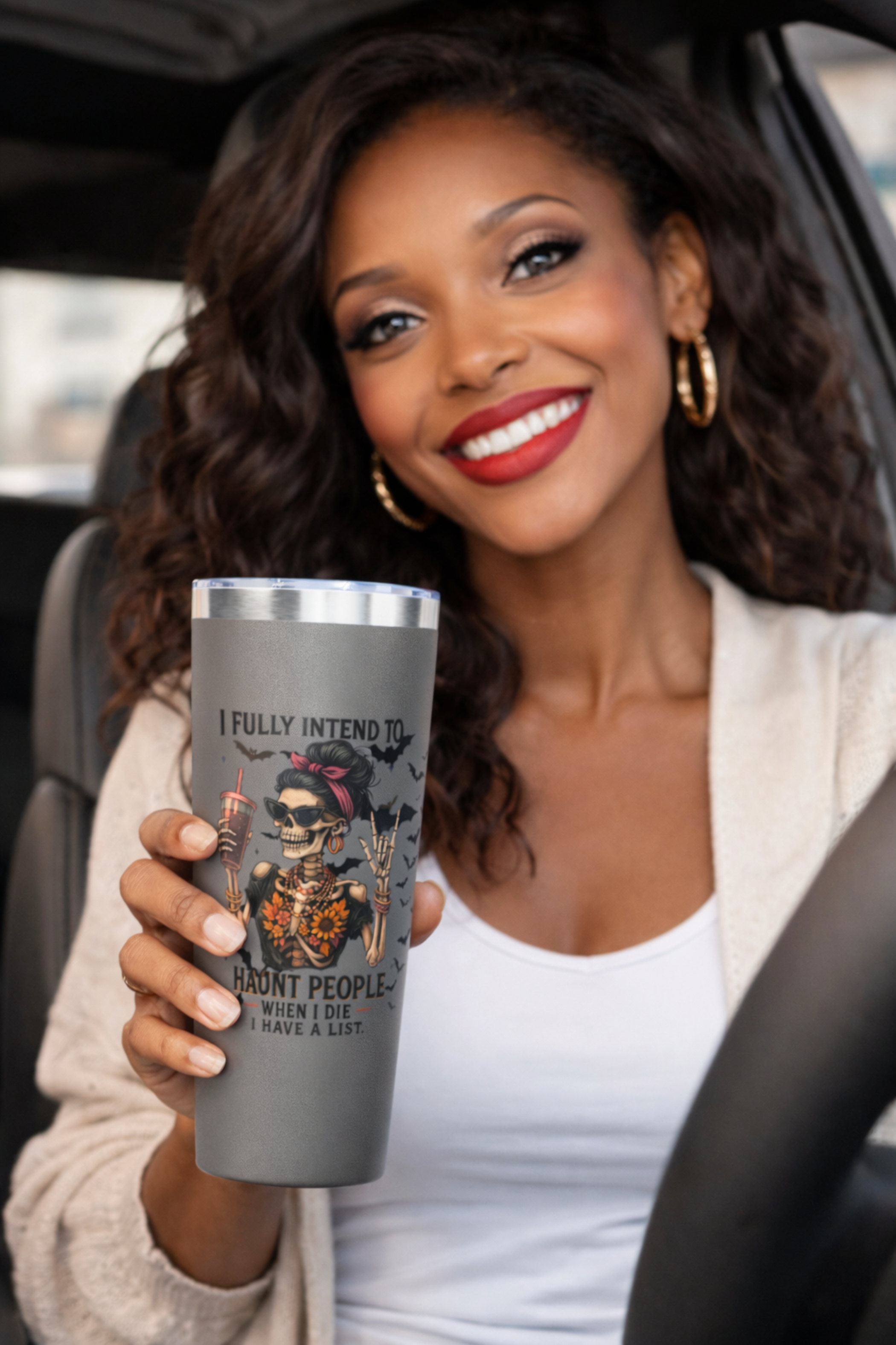 I intend to Haunt You Personalized Copper Insulated Tumbler - Perfect for Hot &amp; Cold Drinks, Gifts for Halloween, Personalized Travel Mug, Unique Drinkware