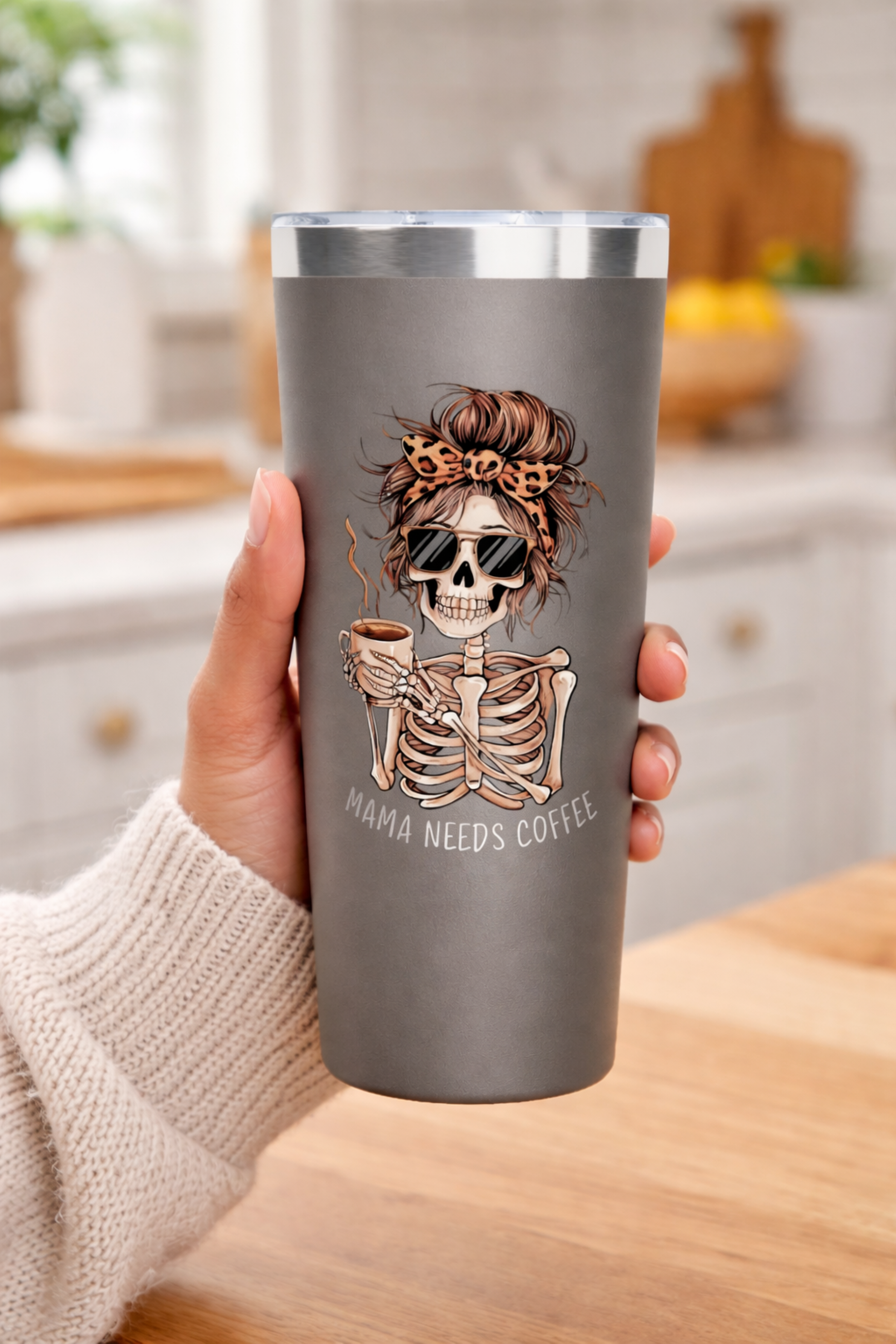 Momma Needs Coffee Funny Coffee Tumbler, 22oz Insulated Cup for Mamas, Perfect Gift for  Coffee Lovers 