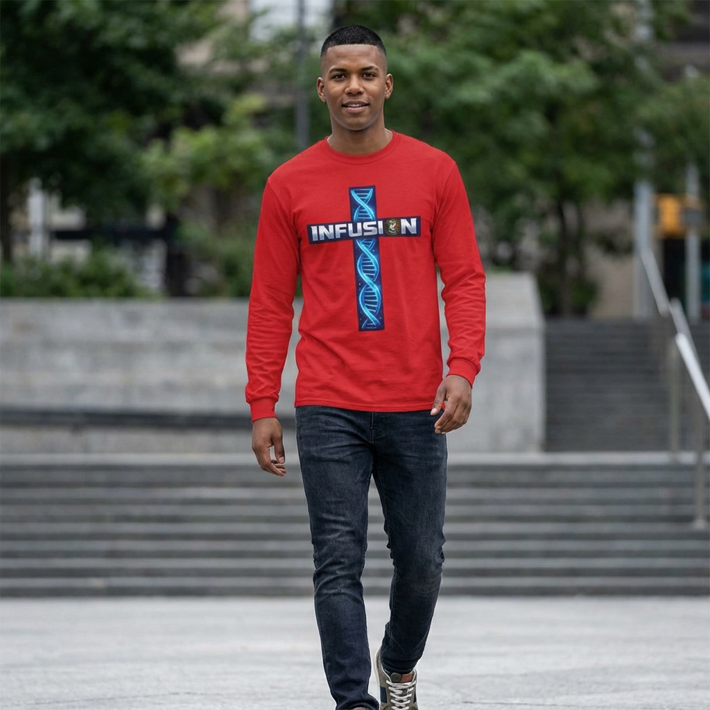 Infusion DNA Cross / Long Sleeve Shirt 100 % Cotton