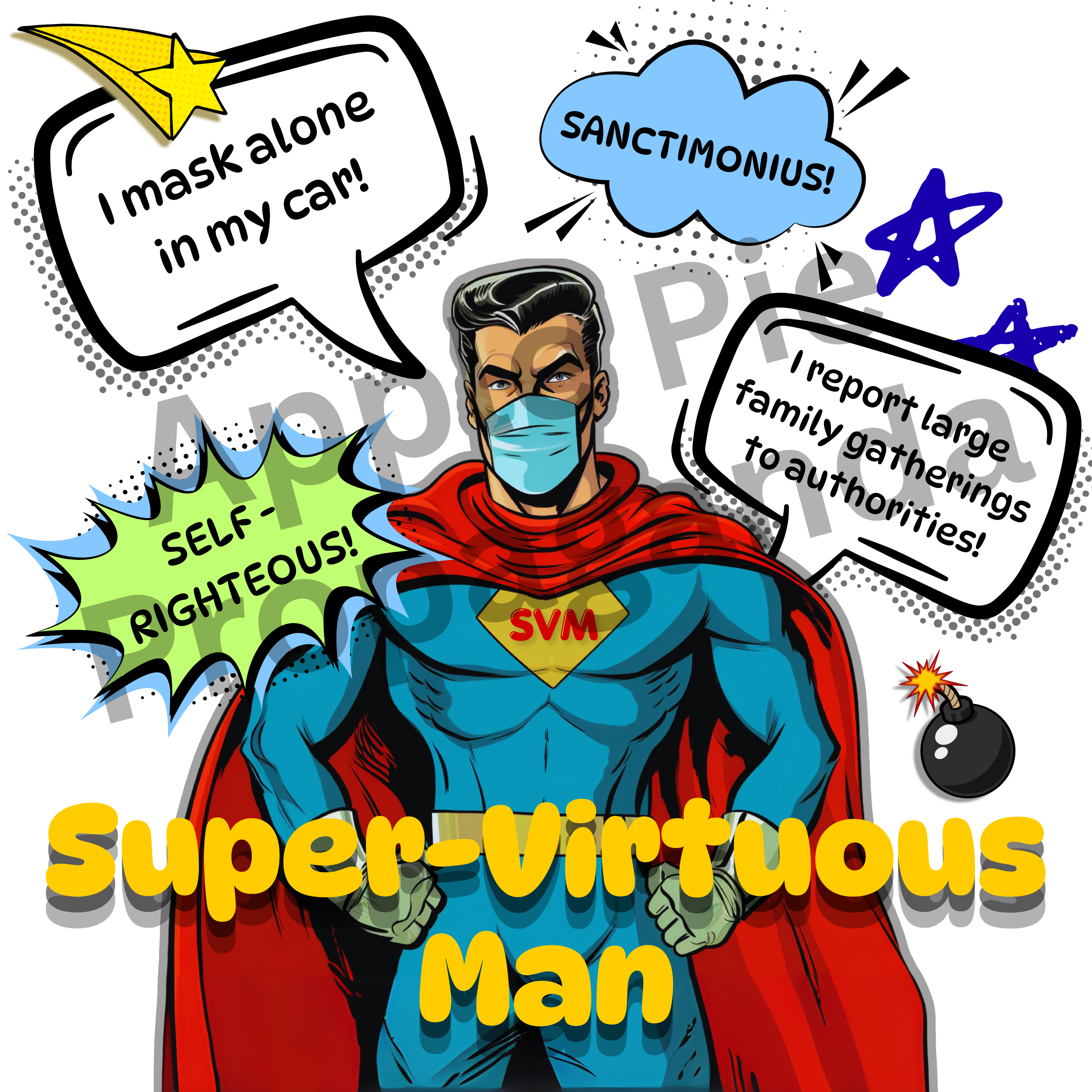 Super-Virtuous Man Unisex Tee product thumbnail image