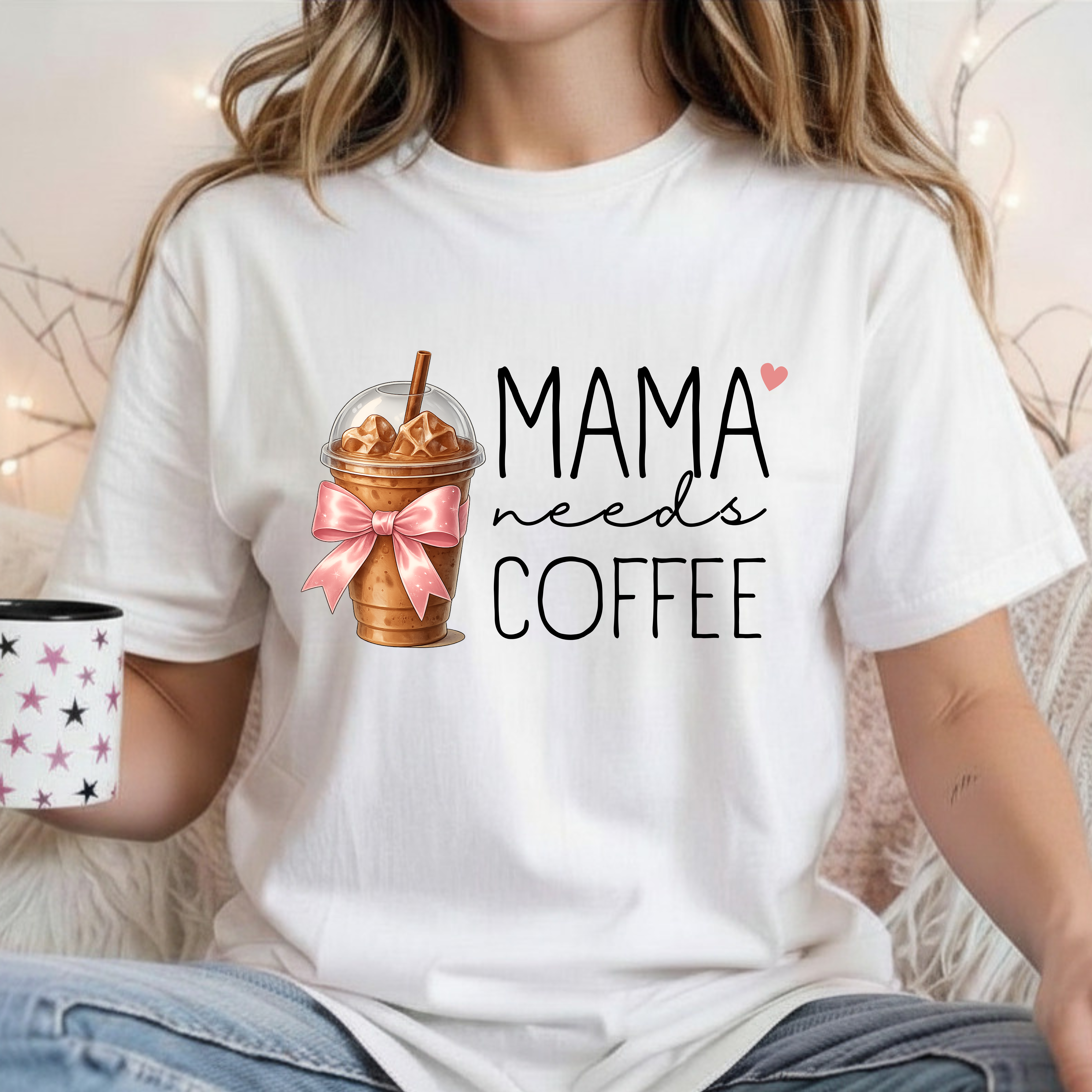 Mama Needs Coffee T-Shirt — Cute Mom Coffee Tee, Mother’s Day Gift