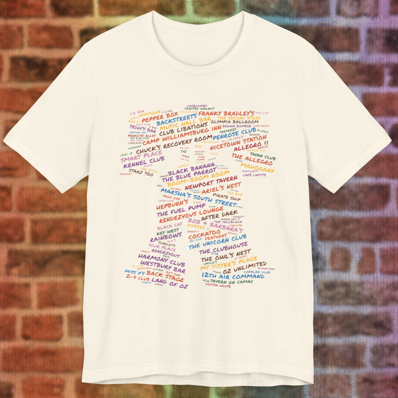 Philly Pride 365 Queer Bars "Then &amp; Now" Liberty Bell Adult Short Sleeve Soft Style Tee
