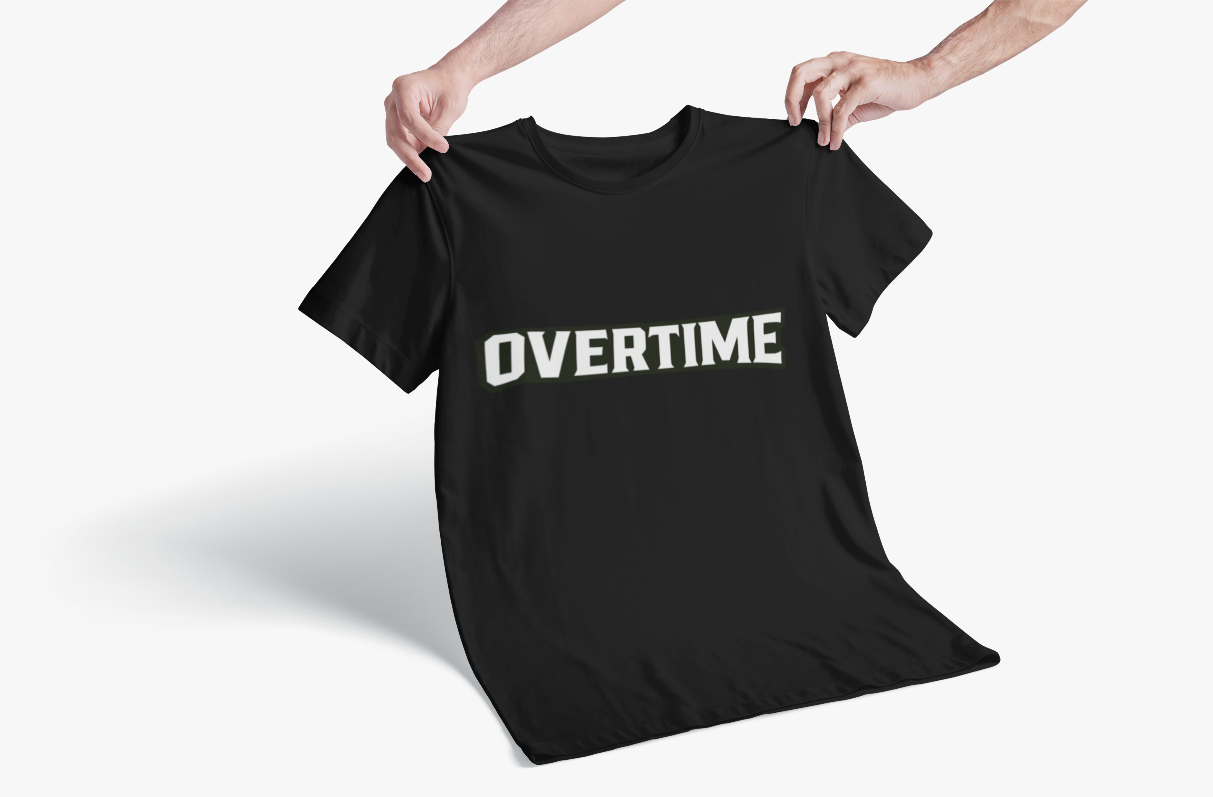 Overtime Tee — Graphic Oversized Men’s T‑Shirt with Bold Front Logo &amp; The Overtime Ox Back Print product thumbnail image