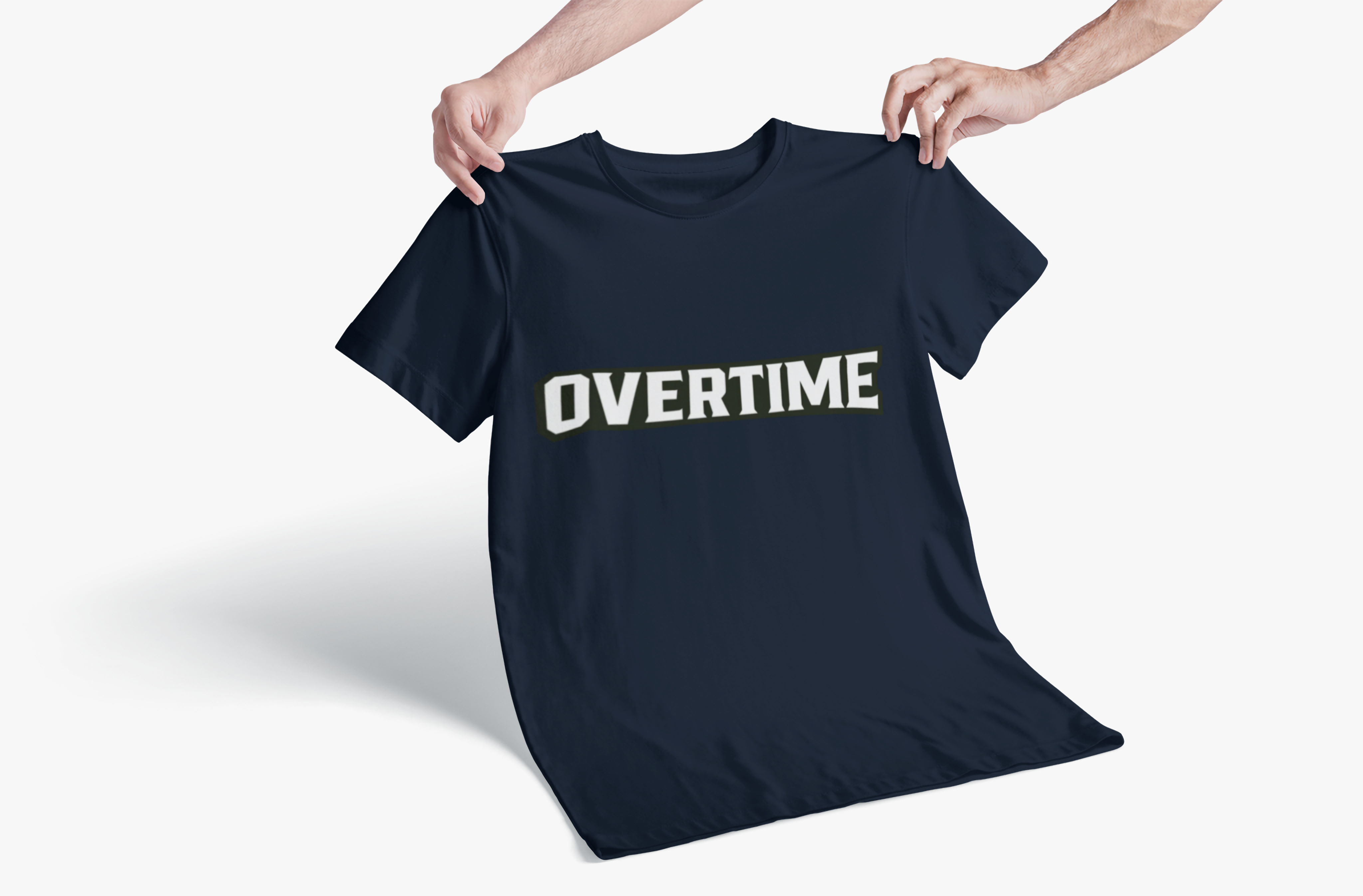 Overtime Tee — Graphic Oversized Men’s T‑Shirt with Bold Front Logo &amp; The Overtime Ox Back Print product thumbnail image