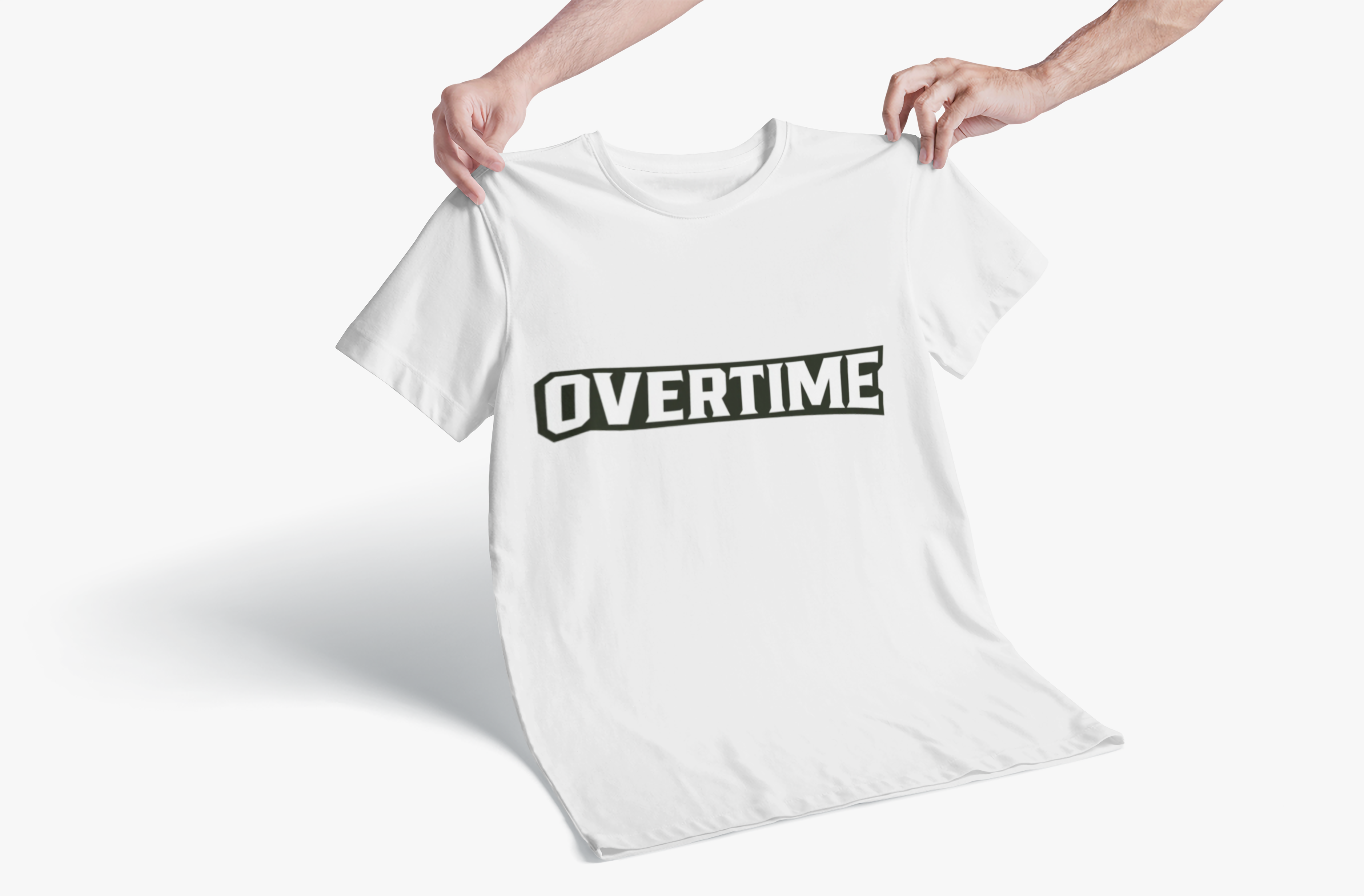 Overtime Tee — Graphic Oversized Men’s T‑Shirt with Bold Front Logo &amp; The Overtime Ox Back Print product thumbnail image