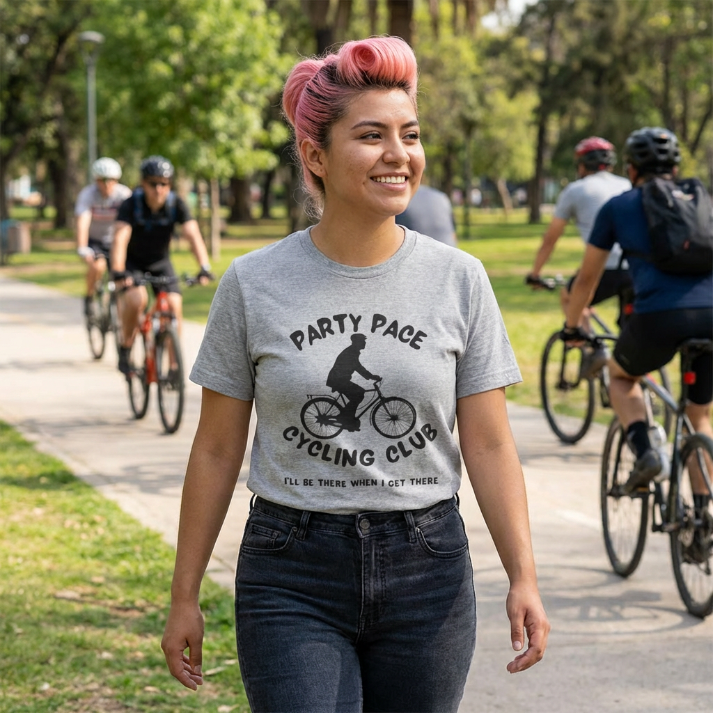 Party Pace Cycling Club Funny Cycling Shirt, Bicycle T-Shirt, Funny Bike Shirt product thumbnail image