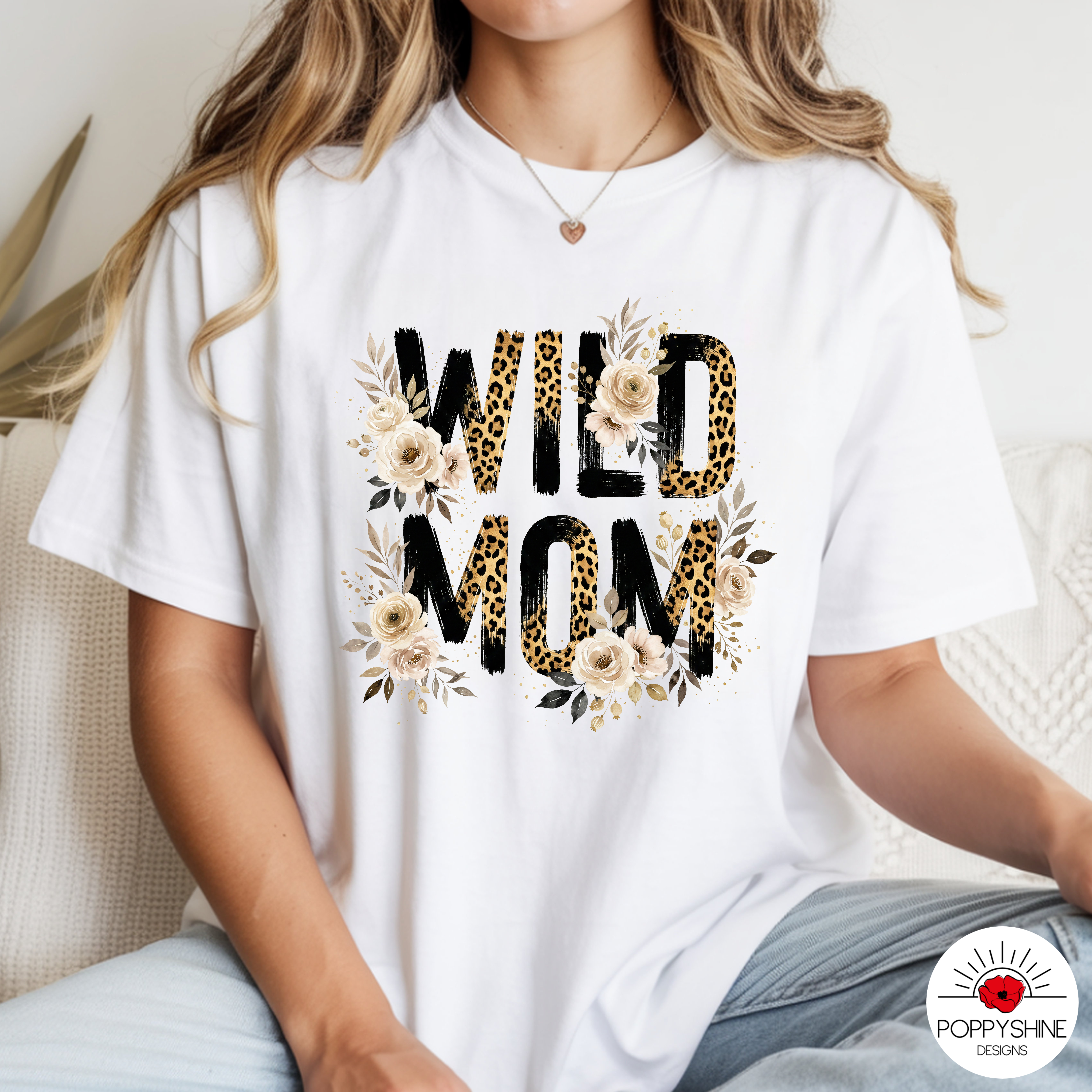 Wild Mom Floral Leopard T-Shirt — "WILD MOM" Graphic Tee for Moms, Mother’s Day Gift product thumbnail image Wild Mom Floral Leopard T-Shirt — "WILD MOM" Graphic Tee for Moms, Mother’s Day Gift product thumbnail image