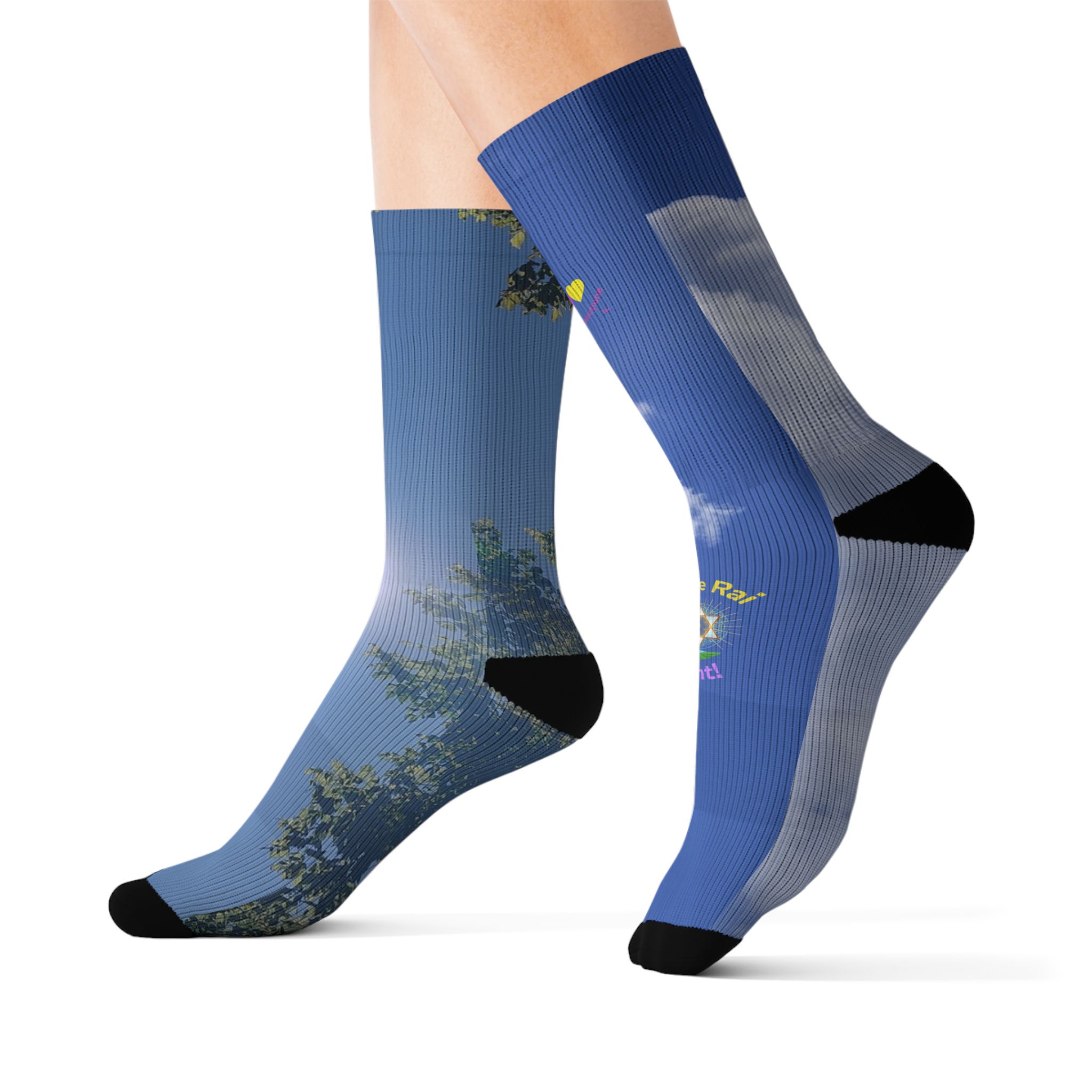 Cer Albastru, Ediția "A face Rai din ce Sunt!" | Șosete Spirituale, Unisex product thumbnail image