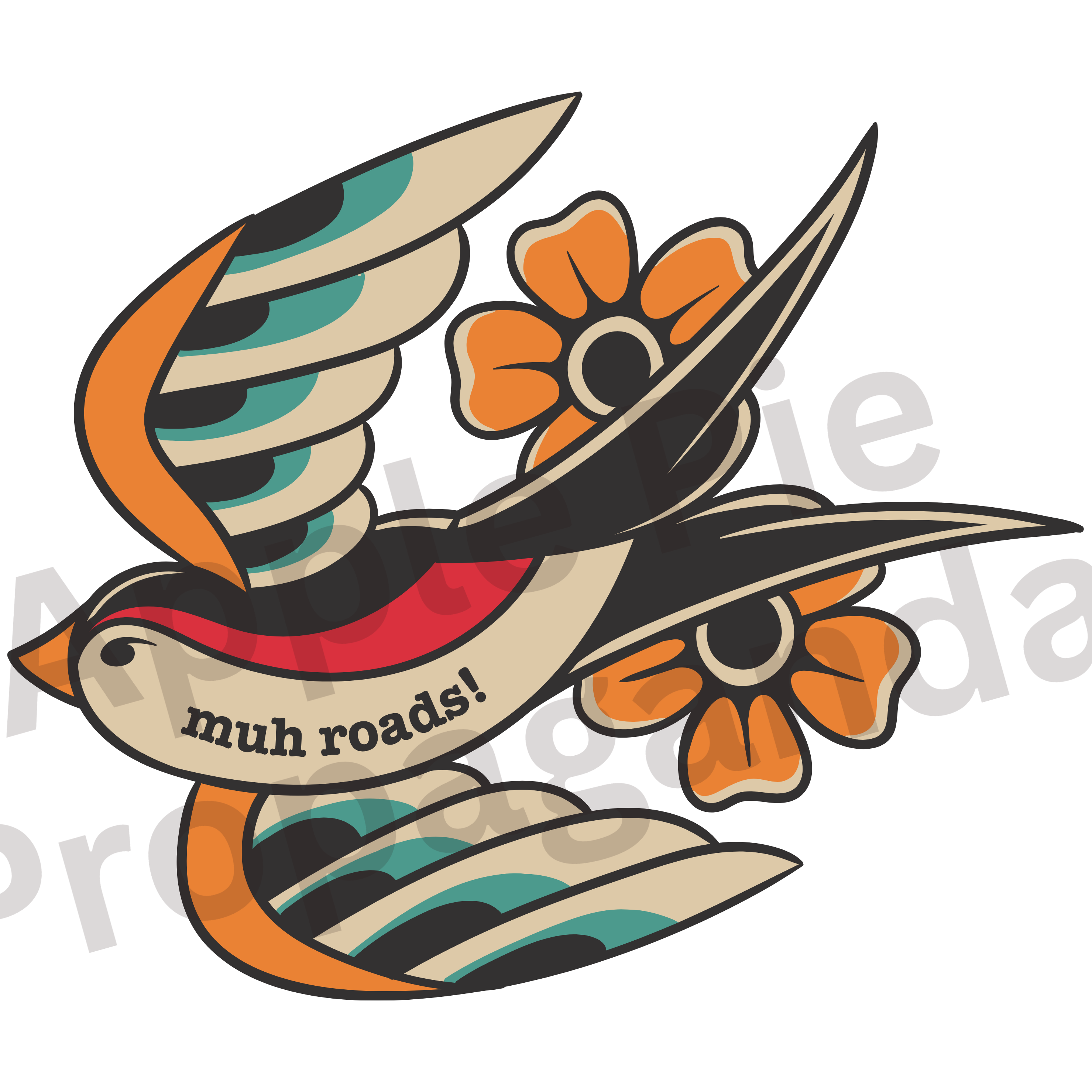Muh Roads! Unisex Tee v1 product thumbnail image
