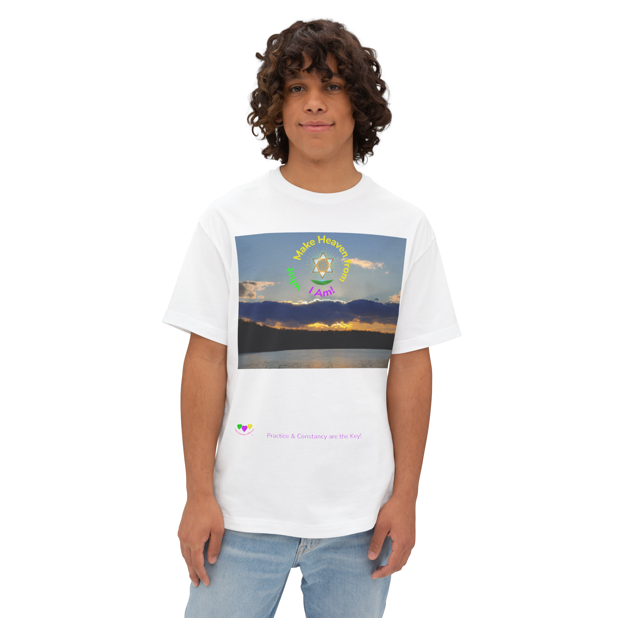 Hidden, Make Heaven from what I Am! - Spiritual Tee, Cotton | Unisex product thumbnail image Hidden, Make Heaven from what I Am! - Spiritual Tee, Cotton | Unisex product thumbnail image