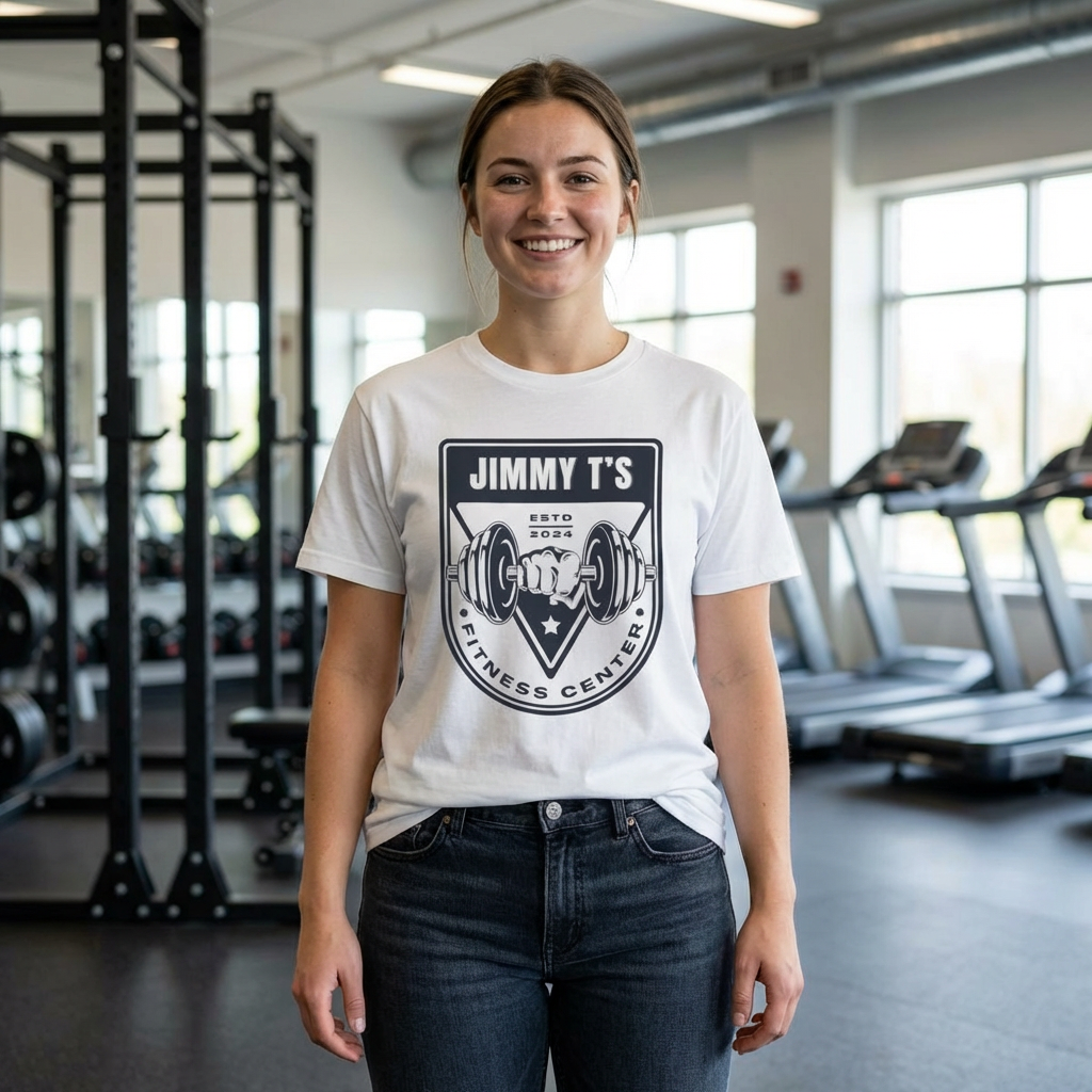 Jimmy T's Apparel Dumbbell Fitness T-shirt