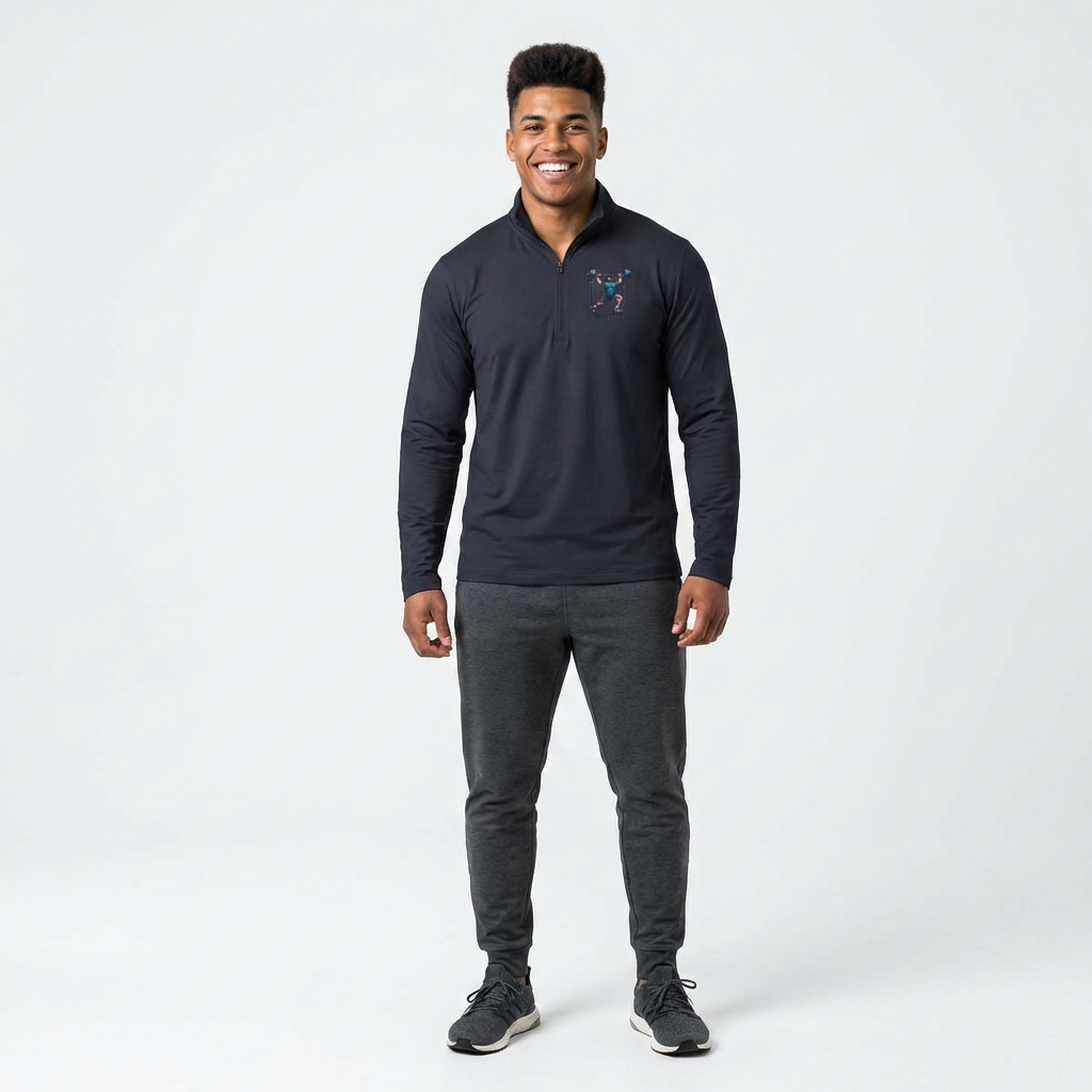 Minimalist Cow Patch Quarter-Zip Pullover product thumbnail image Minimalist Cow Patch Quarter-Zip Pullover product thumbnail image