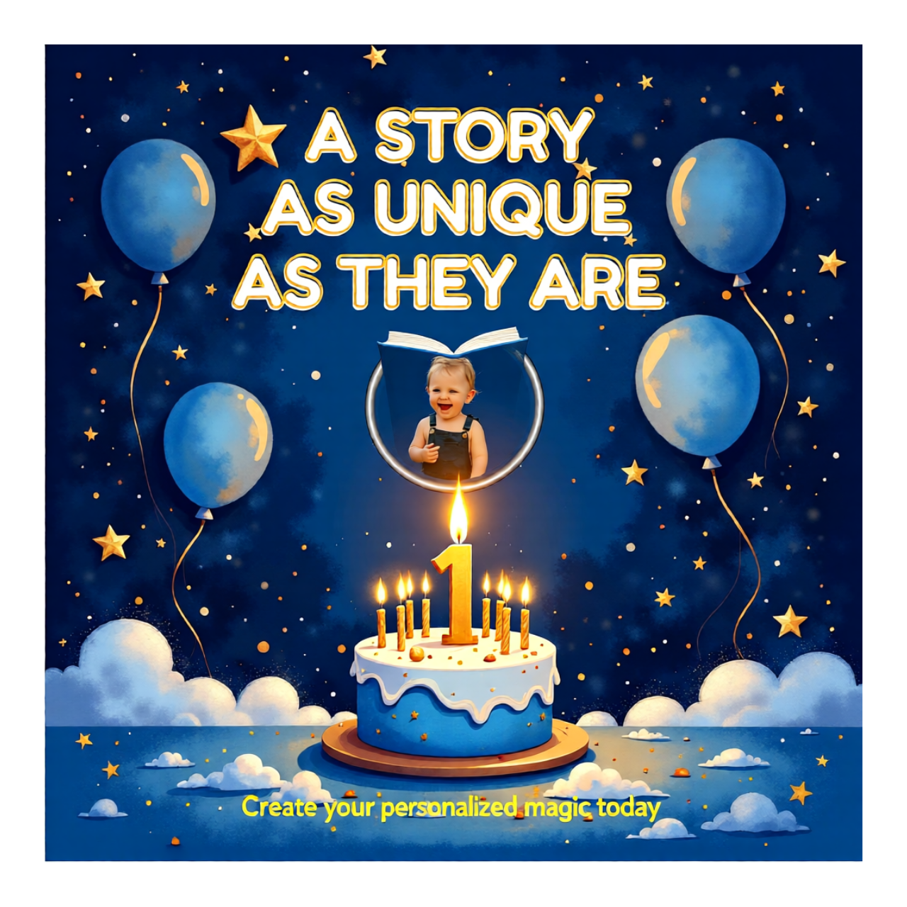 Custom 8X8 My First Birthday Photobook - Perfect Gift for Baby's 1st Year | Personalized Hardcover Photobook - Baby Keepsake Gift product thumbnail image