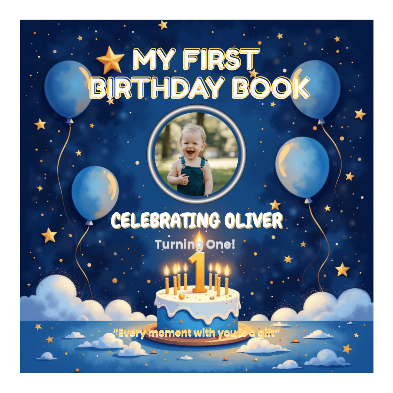 Custom 8X8 My First Birthday Photobook - Perfect Gift for Baby's 1st Year | Personalized Hardcover Photobook - Baby Keepsake Gift product thumbnail image