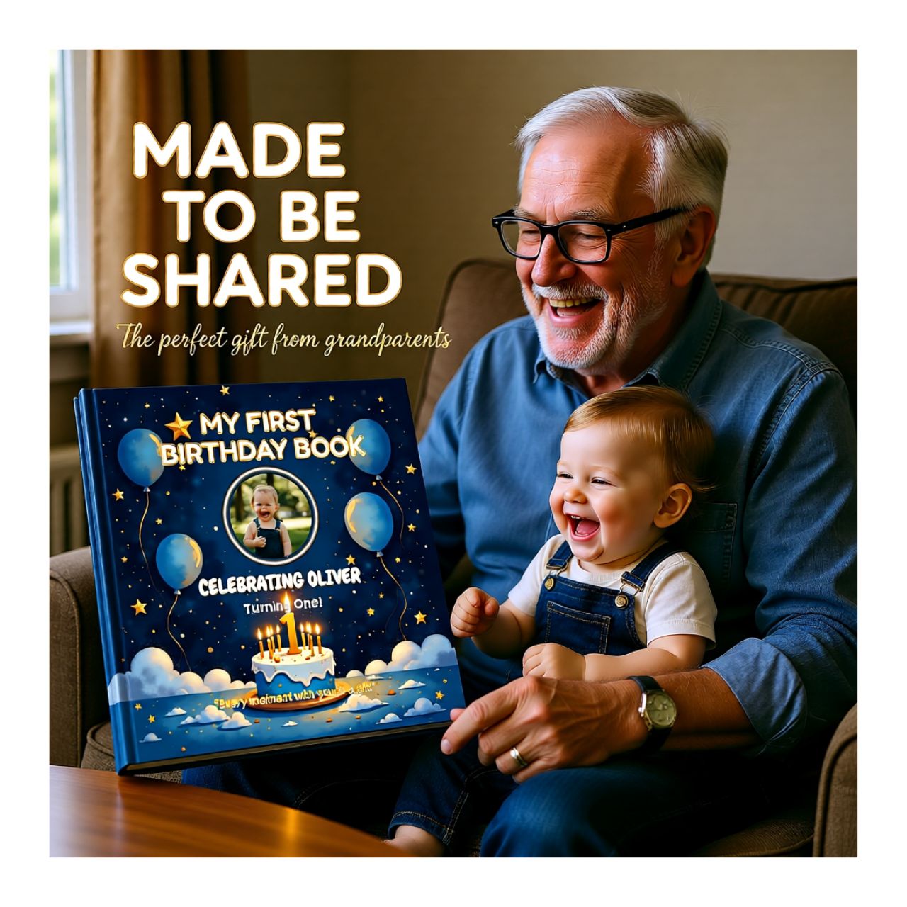 Custom 8X8 My First Birthday Photobook - Perfect Gift for Baby's 1st Year | Personalized Hardcover Photobook - Baby Keepsake Gift product thumbnail image