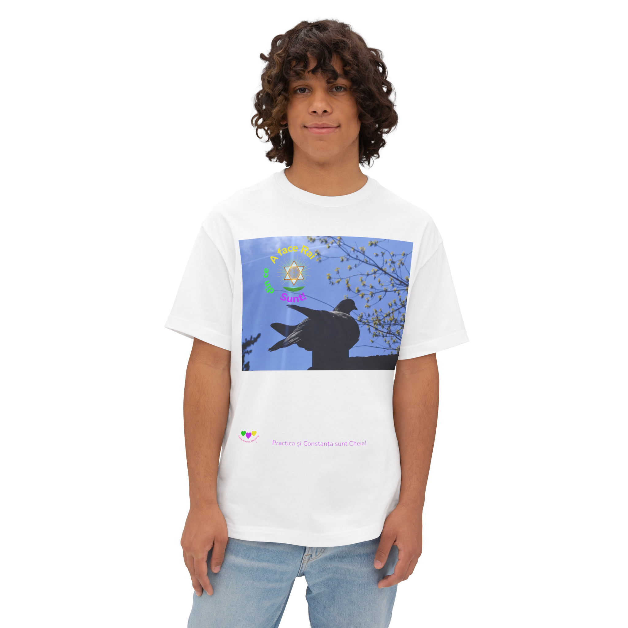 Pasăre Liniștită, A face Rai din ce Sunt! - Tricou Spiritual, Bumbac | Unisex  product thumbnail image