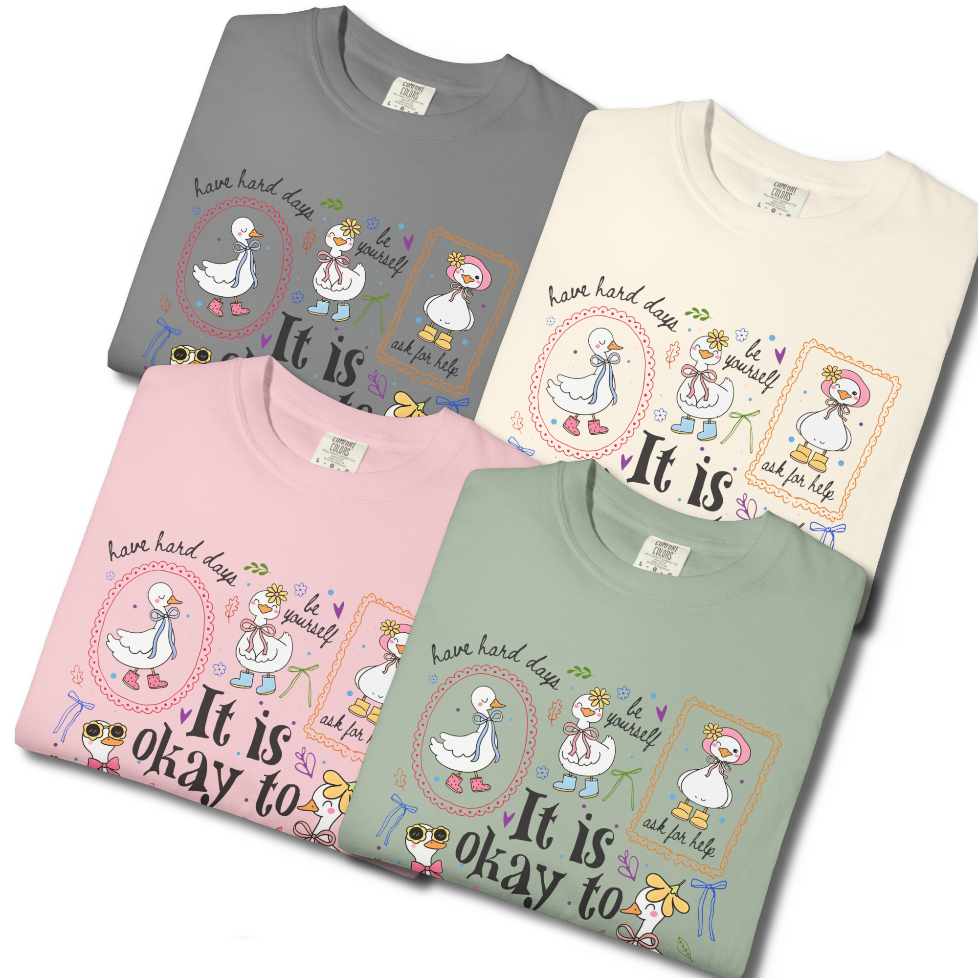 It Is Okay To T‑Shirt — Positive Mental Health Graphic Tee product thumbnail image It Is Okay To T‑Shirt — Positive Mental Health Graphic Tee product thumbnail image