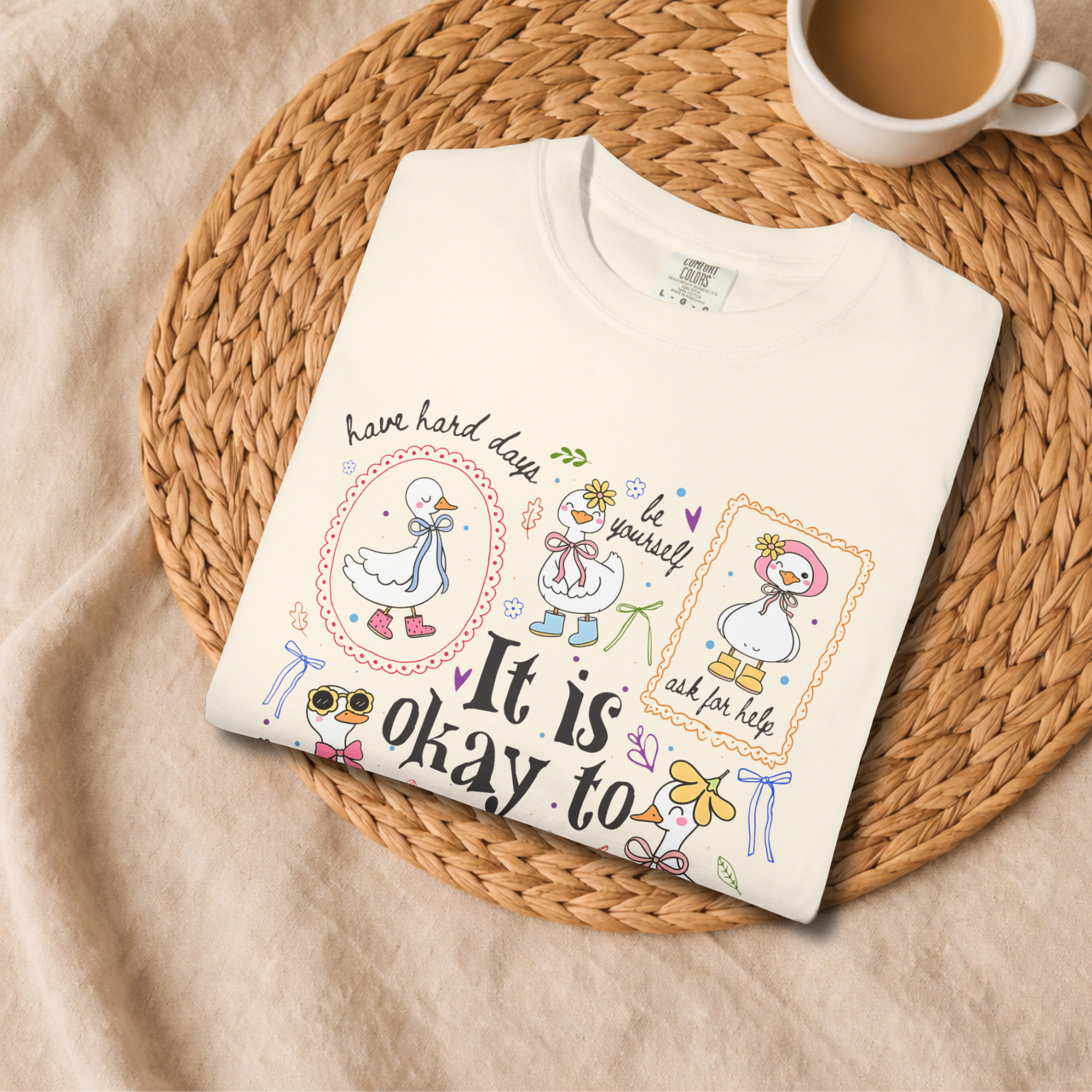 It Is Okay To T‑Shirt — Positive Mental Health Graphic Tee product thumbnail image
