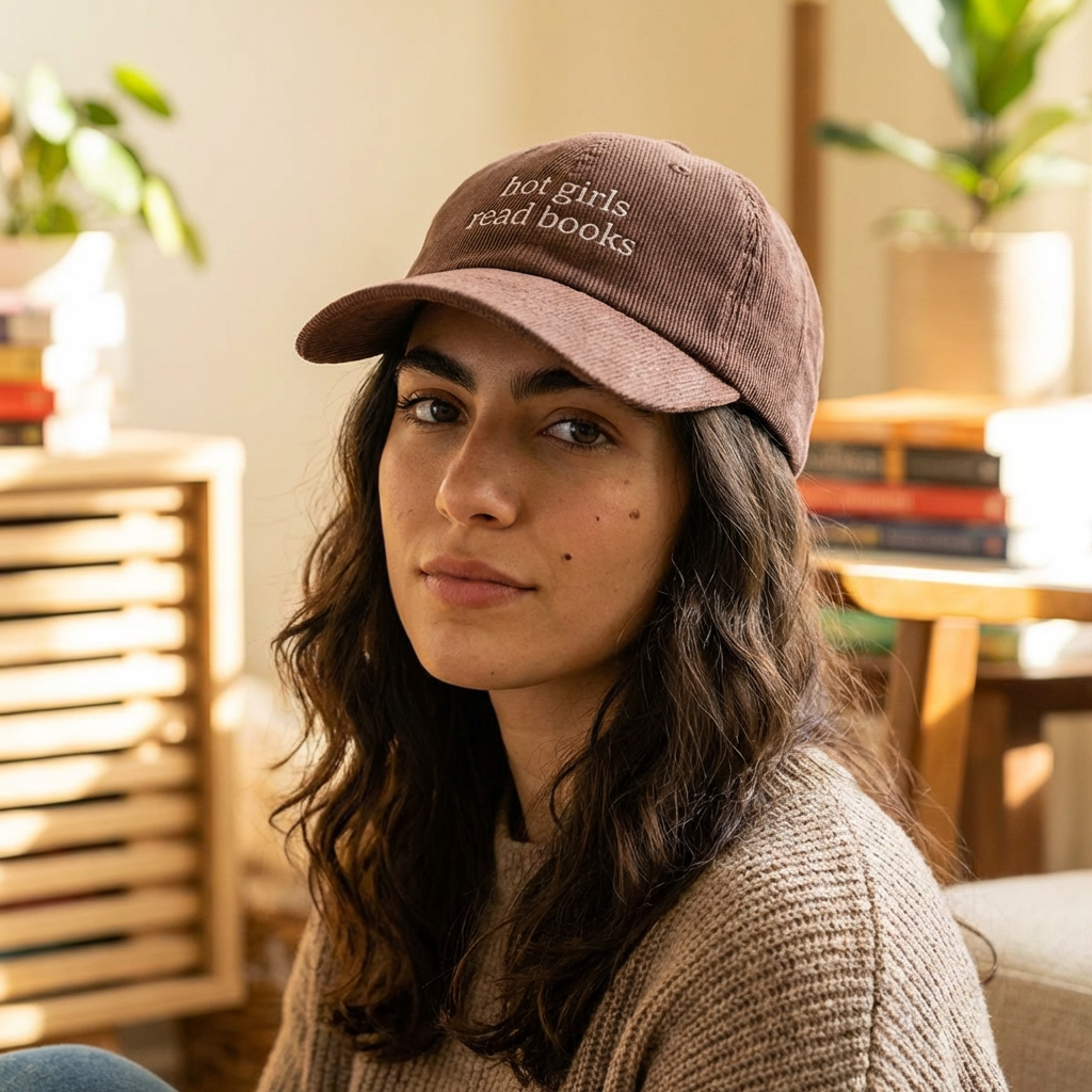 Hot Girls Read Books – Vintage Corduroy Cap (Embroidery) product thumbnail image Hot Girls Read Books – Vintage Corduroy Cap (Embroidery) product thumbnail image