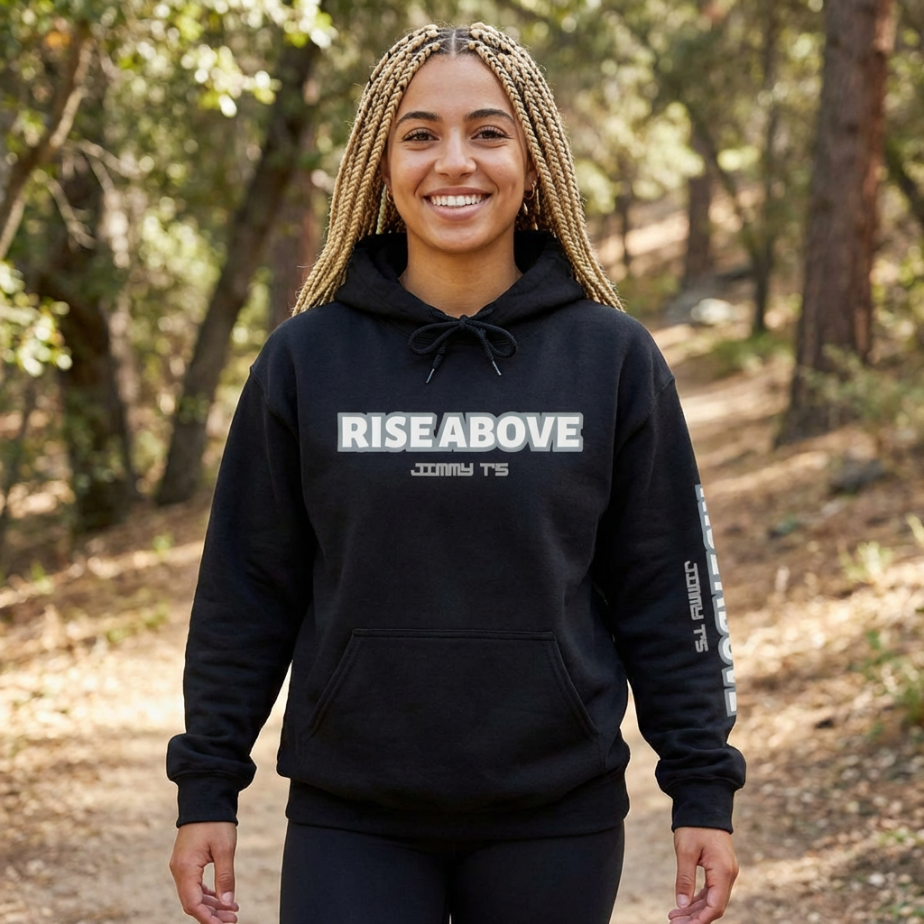 Jimmy T's Apparel Rise Above Unisex Heavy Blend™ Hooded Sweatshirt product thumbnail image Jimmy T's Apparel Rise Above Unisex Heavy Blend™ Hooded Sweatshirt product thumbnail image