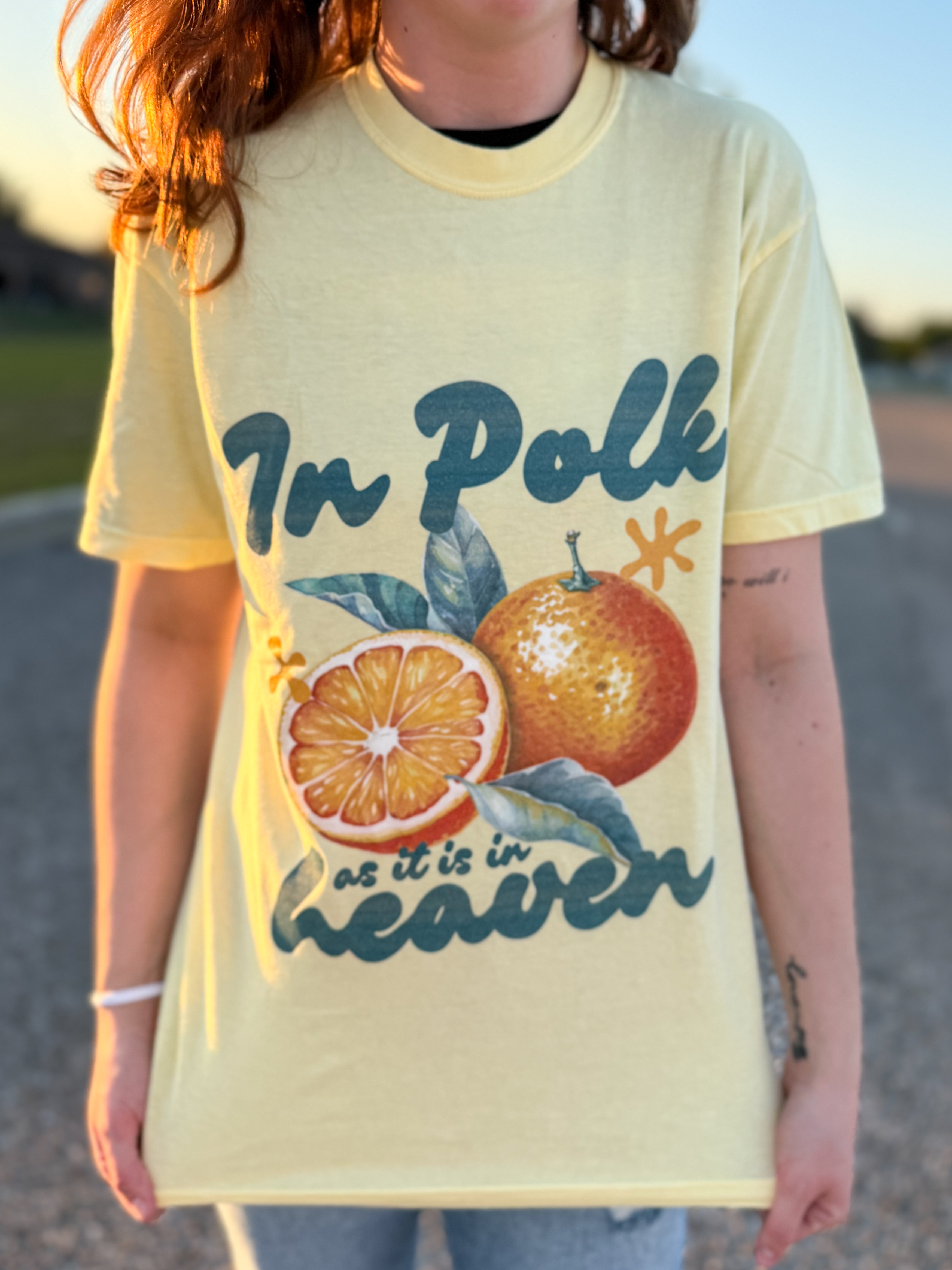 “In Polk As It Is In Heaven” Vintage Citrus Tee
