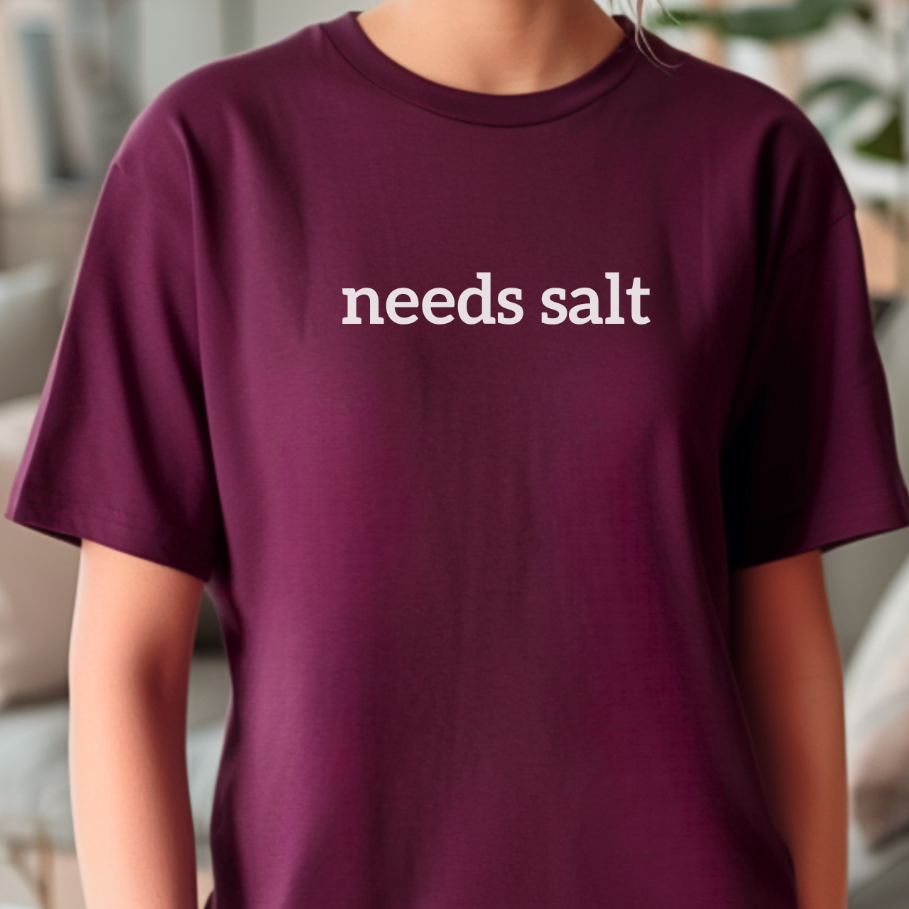 Needs Salt T-shirt, Funny, Straight foward and to the point, taste tester product thumbnail image