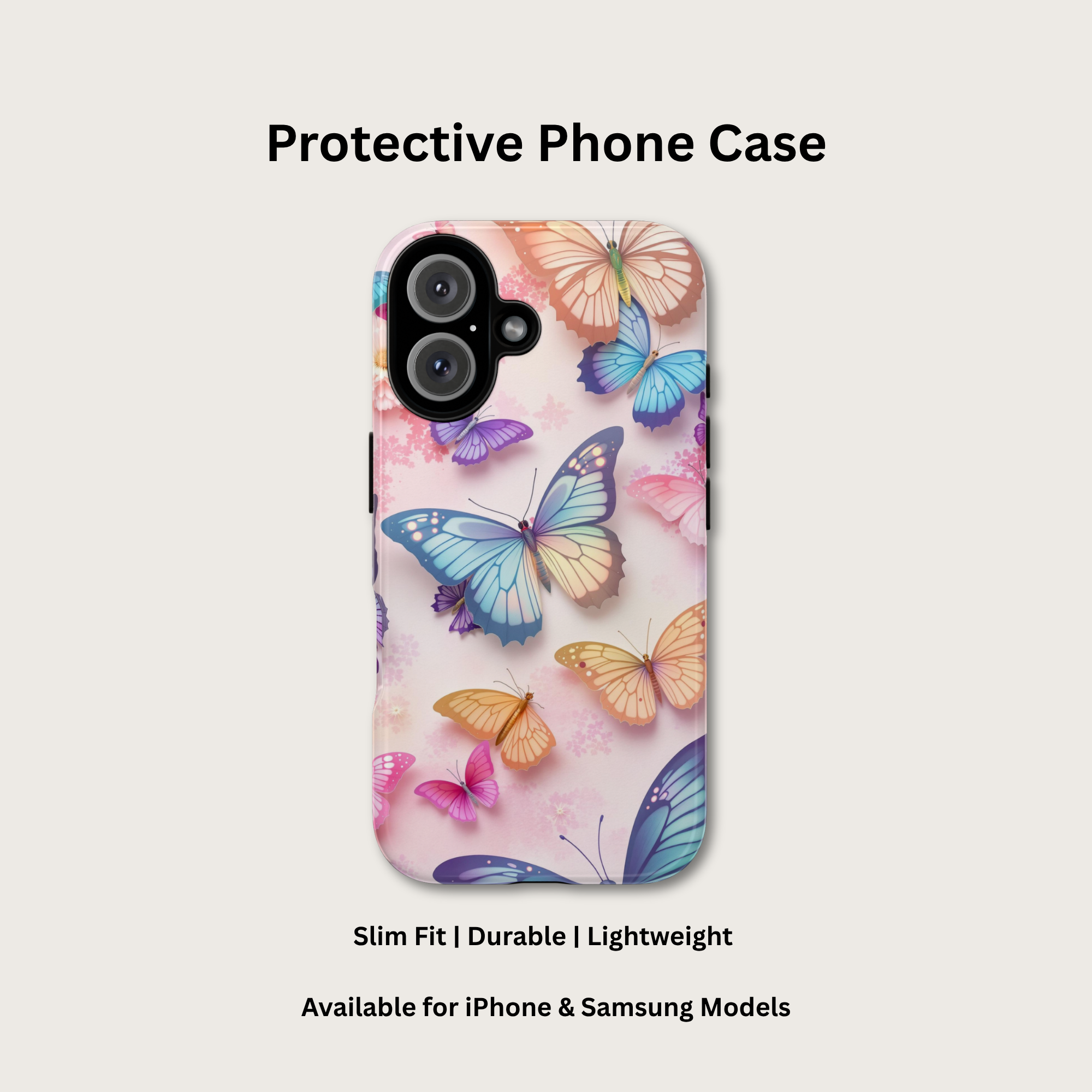 Butterfly Dream Phone Case – Pastel Colorful Protective Tough Case product thumbnail image Butterfly Dream Phone Case – Pastel Colorful Protective Tough Case product thumbnail image