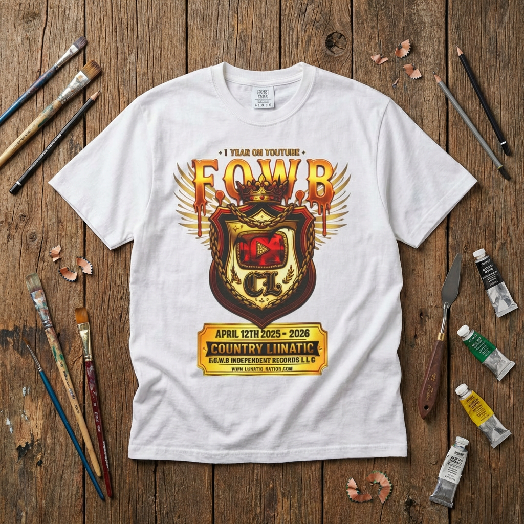 Country Lunatic 1 Year Anniversary T-Shirt — "Thanks to The Lunatic Nation Fam"