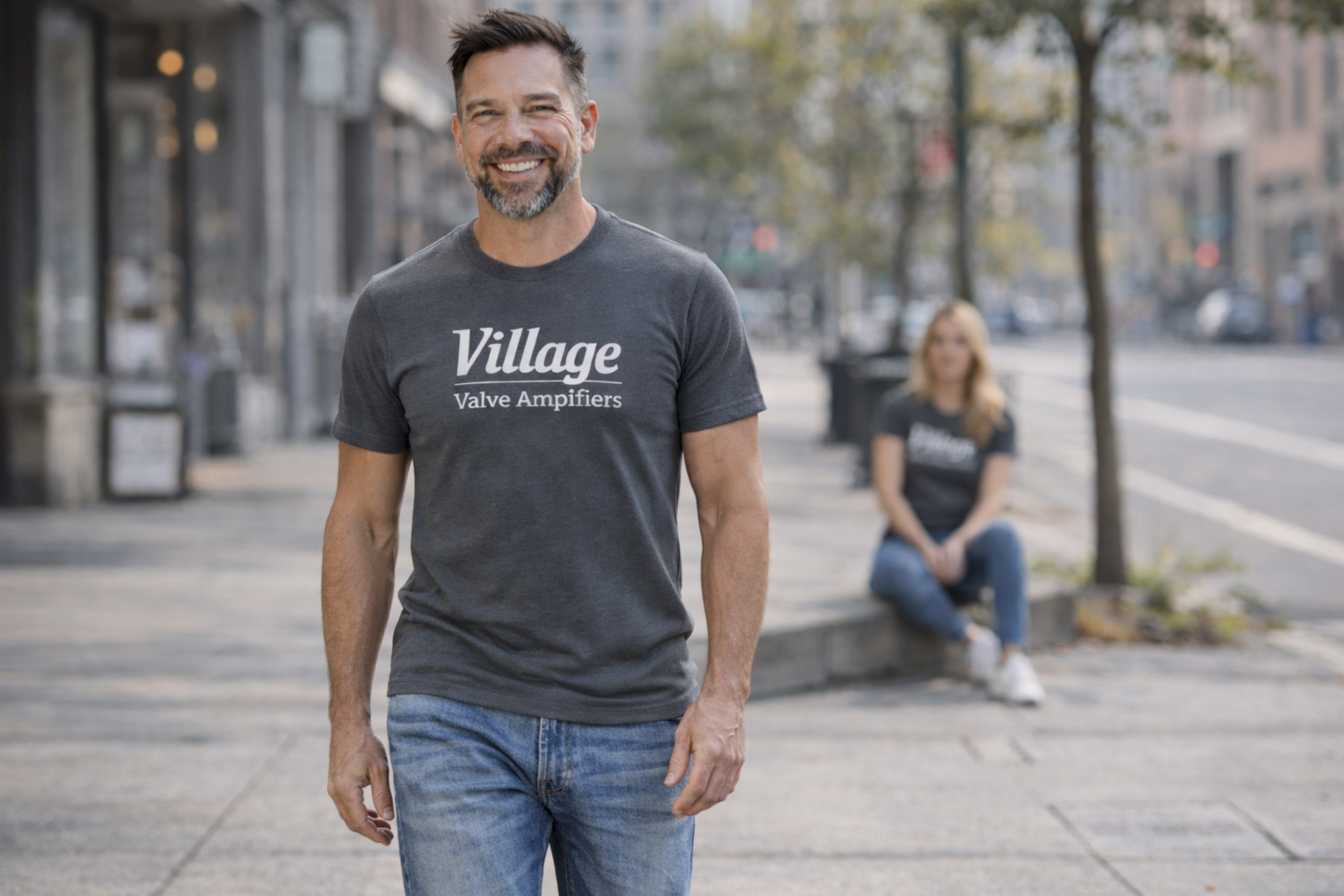 Village Valve Amplifiers T-Shirt — Vintage Audio Amplifier Tee product thumbnail image