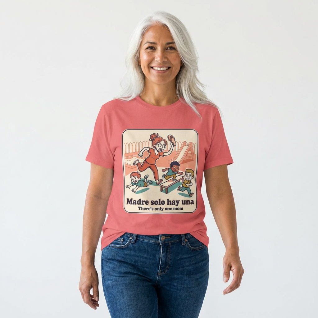 Madre Solo Hay Una Tee — "There's Only One Mom" Mother's Day Graphic T-Shirt product thumbnail image Madre Solo Hay Una Tee — "There's Only One Mom" Mother's Day Graphic T-Shirt product thumbnail image