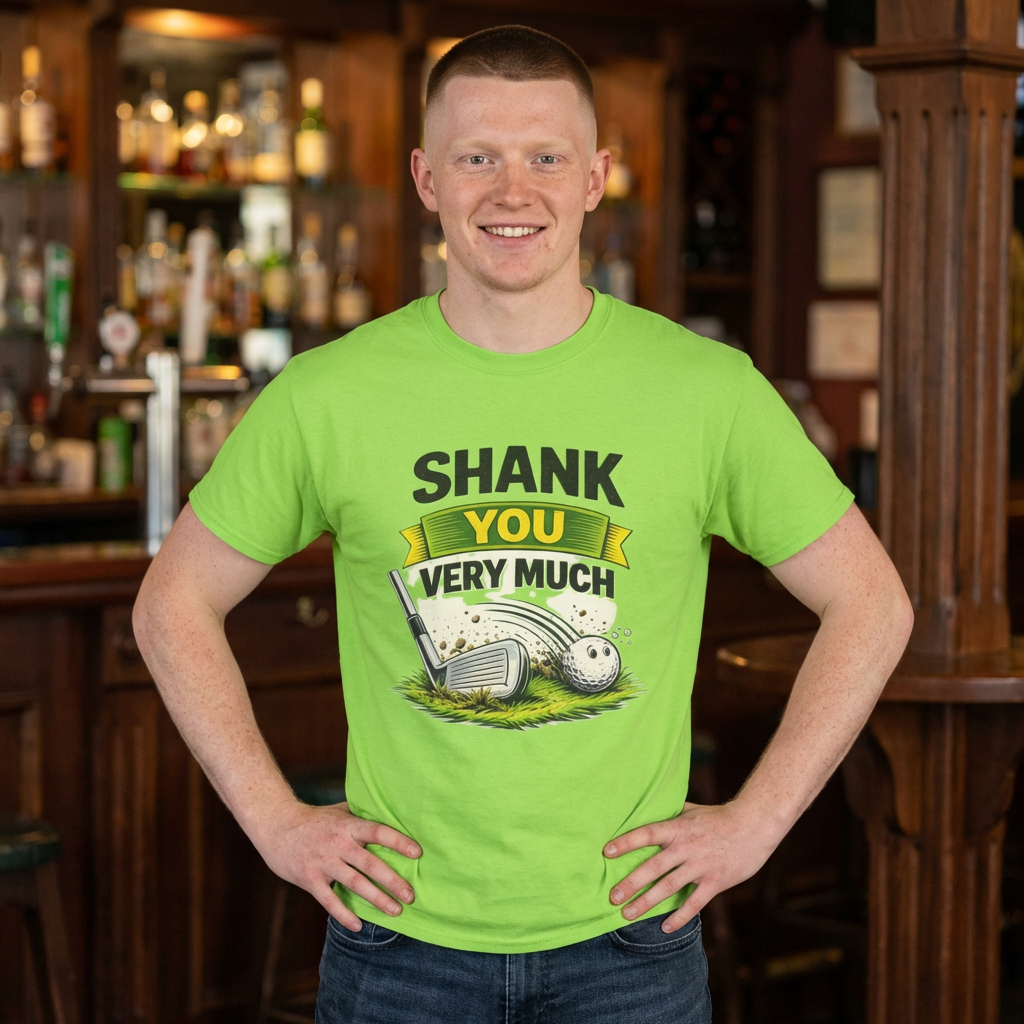 Golf T-Shirt — “Shank You Very Much” Funny Golfing Tee product thumbnail image