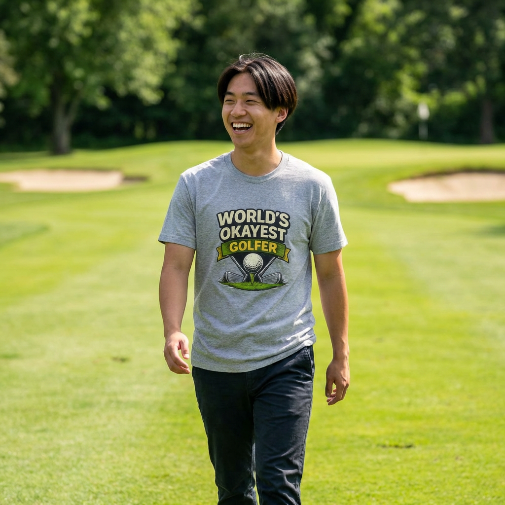World's Okayest Golfer T-Shirt – Funny Golf Shirt for Men &amp; Women, Golf Gift