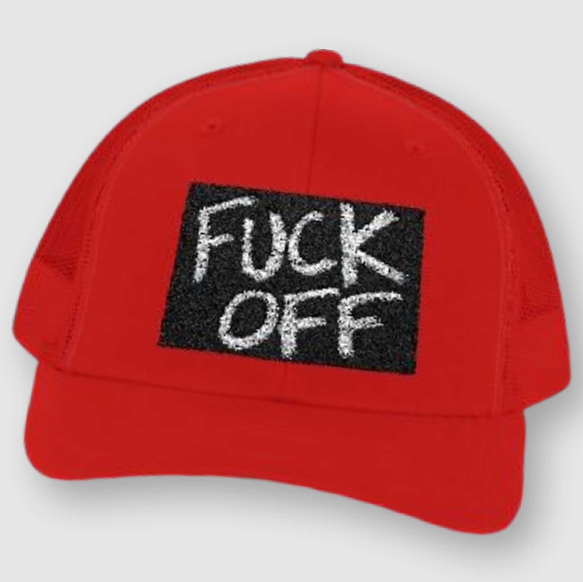 Trucker Cap "Fuck Off" Patch - Bold Expletive Mesh Snapback product thumbnail image Trucker Cap "Fuck Off" Patch - Bold Expletive Mesh Snapback product thumbnail image
