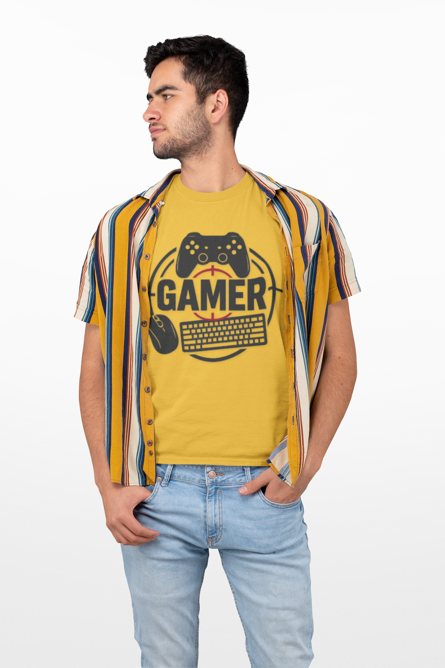 Gamer Unisex Heavy Cotton Tee - Gifts for Gamers, Casual Wear and Gaming Events product thumbnail image