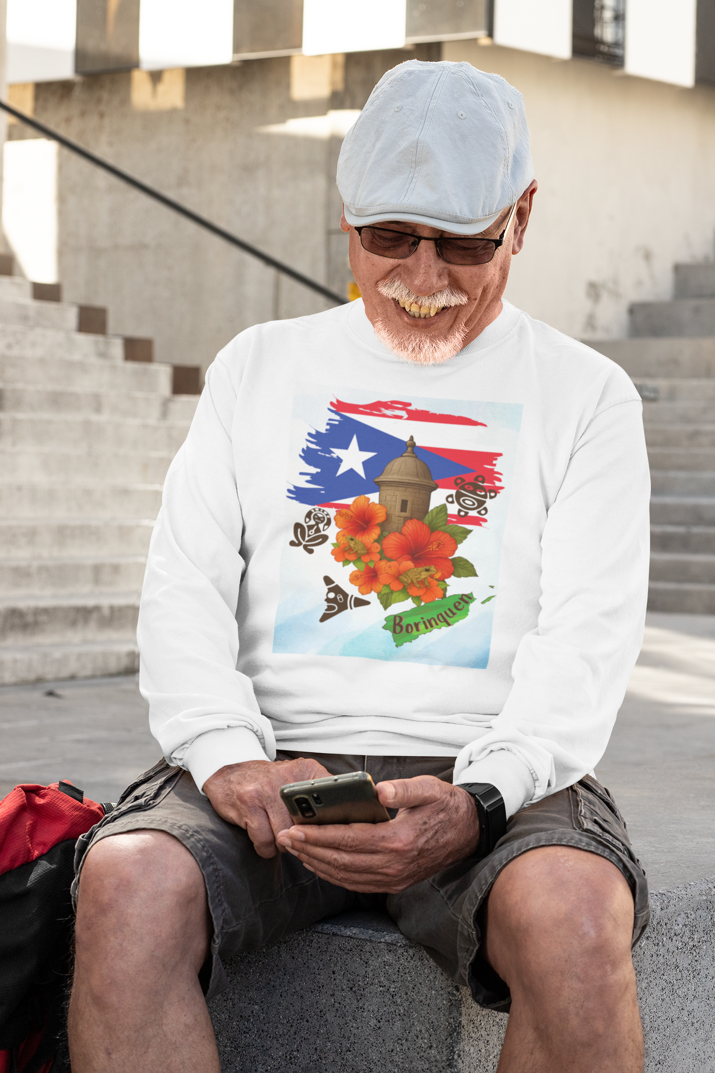Puerto Rican Heritage Long Sleeve Tee, Unisex Cotton T-Shirt, Borinquen Shirt product thumbnail image Puerto Rican Heritage Long Sleeve Tee, Unisex Cotton T-Shirt, Borinquen Shirt product thumbnail image
