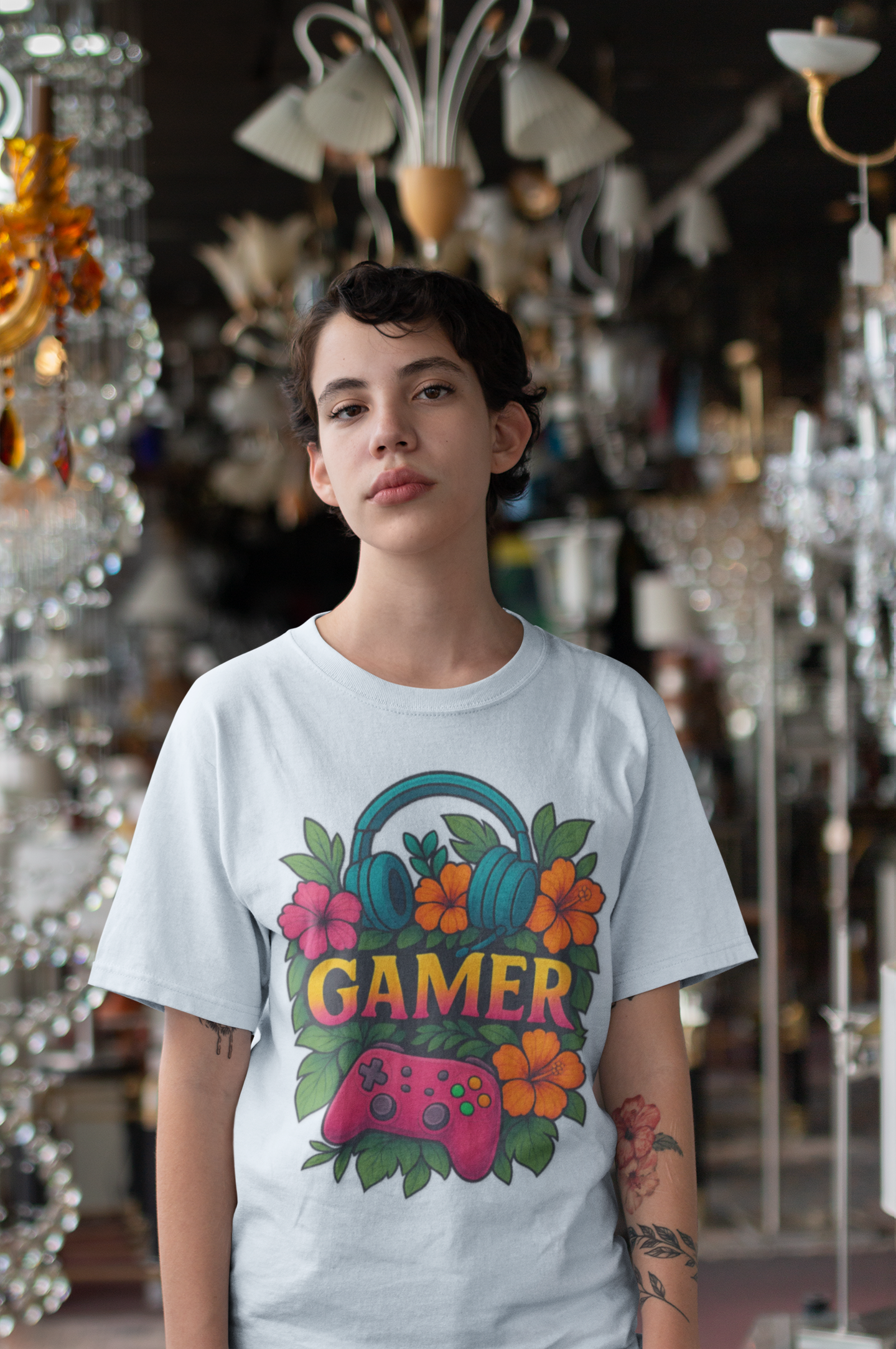 Gamer Unisex Heavy Cotton Tee, Gaming Shirt, Gamer Gift product thumbnail image