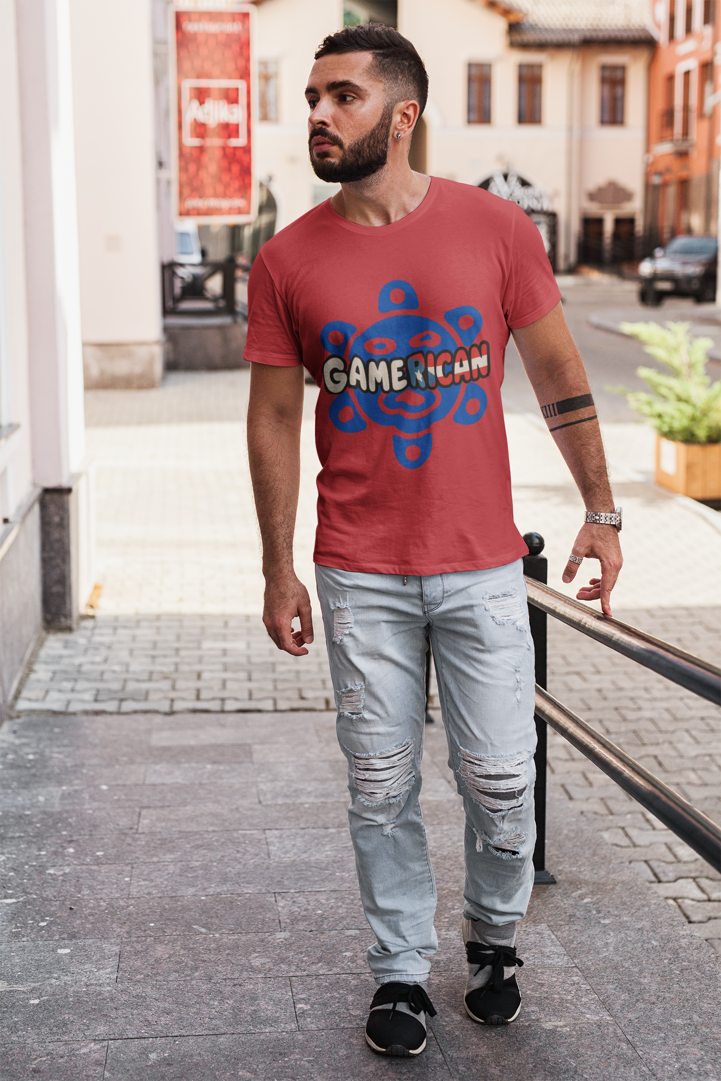 Gamer T-Shirt | Unisex Heavy Cotton Tee , Puertorican Gaming t-shirt product thumbnail image