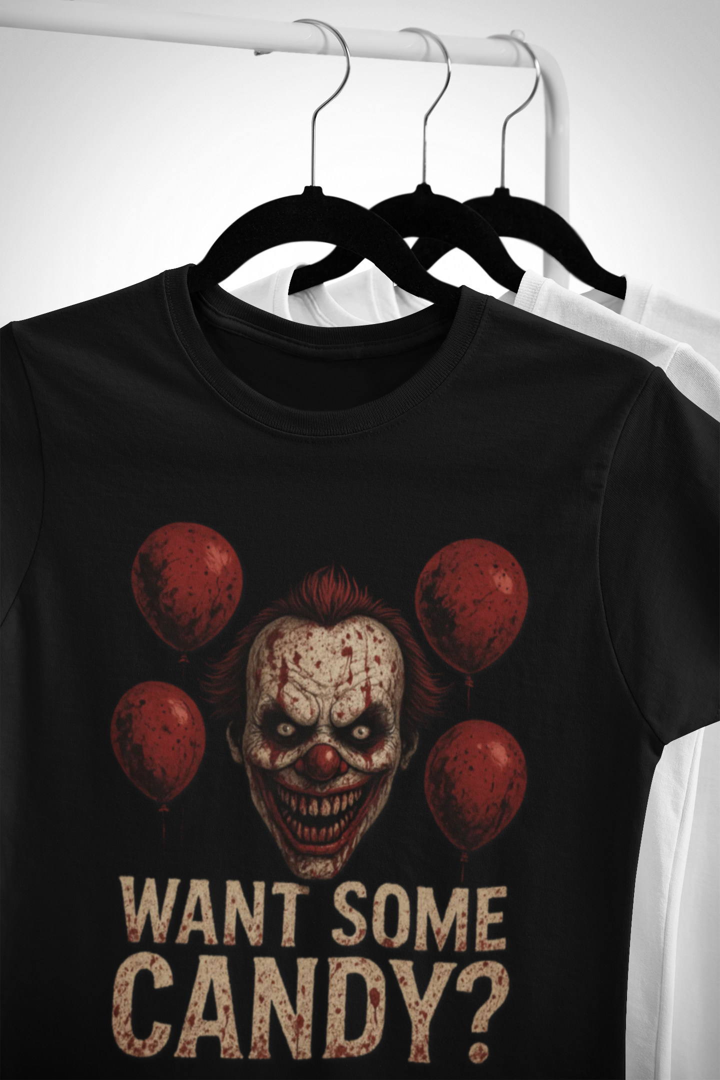 Creepy Clown Halloween Shirt, Scary Horror Clown Graphic Tee, Spooky Unisex Heavy Cotton T-Shirt, Halloween Costume Top
