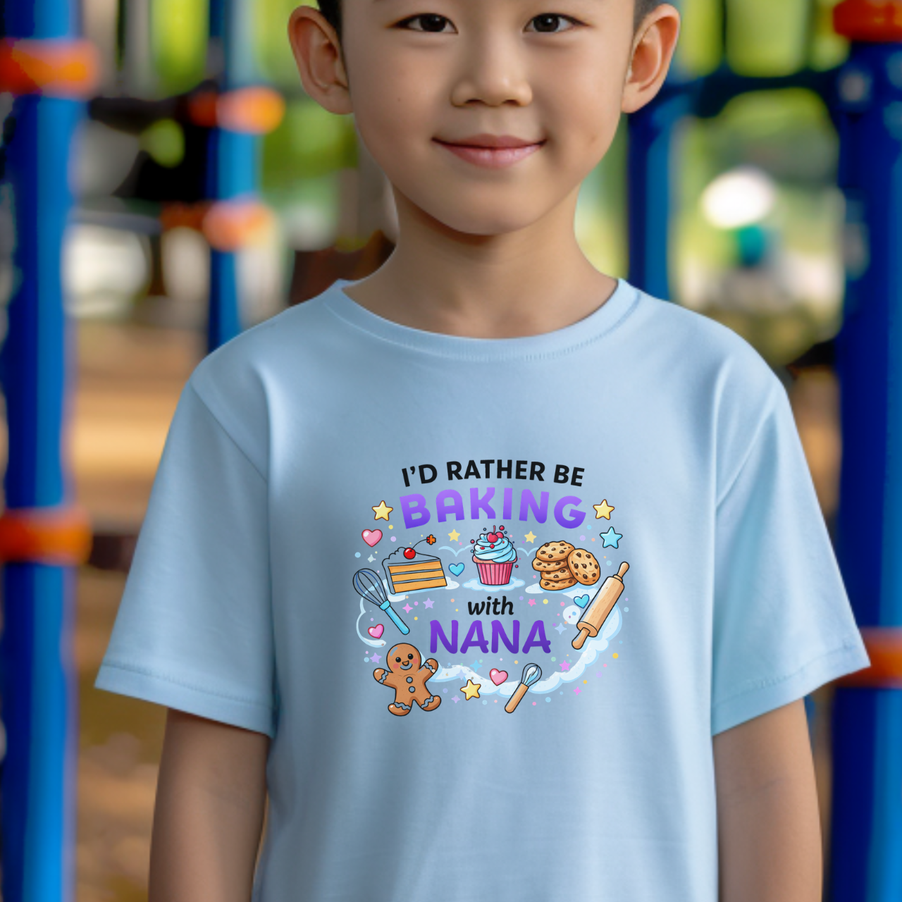 Kids Tee - "I'd Rather Be Baking with Nana" Cute Gift For Nana's Helper product thumbnail image Kids Tee - "I'd Rather Be Baking with Nana" Cute Gift For Nana's Helper product thumbnail image