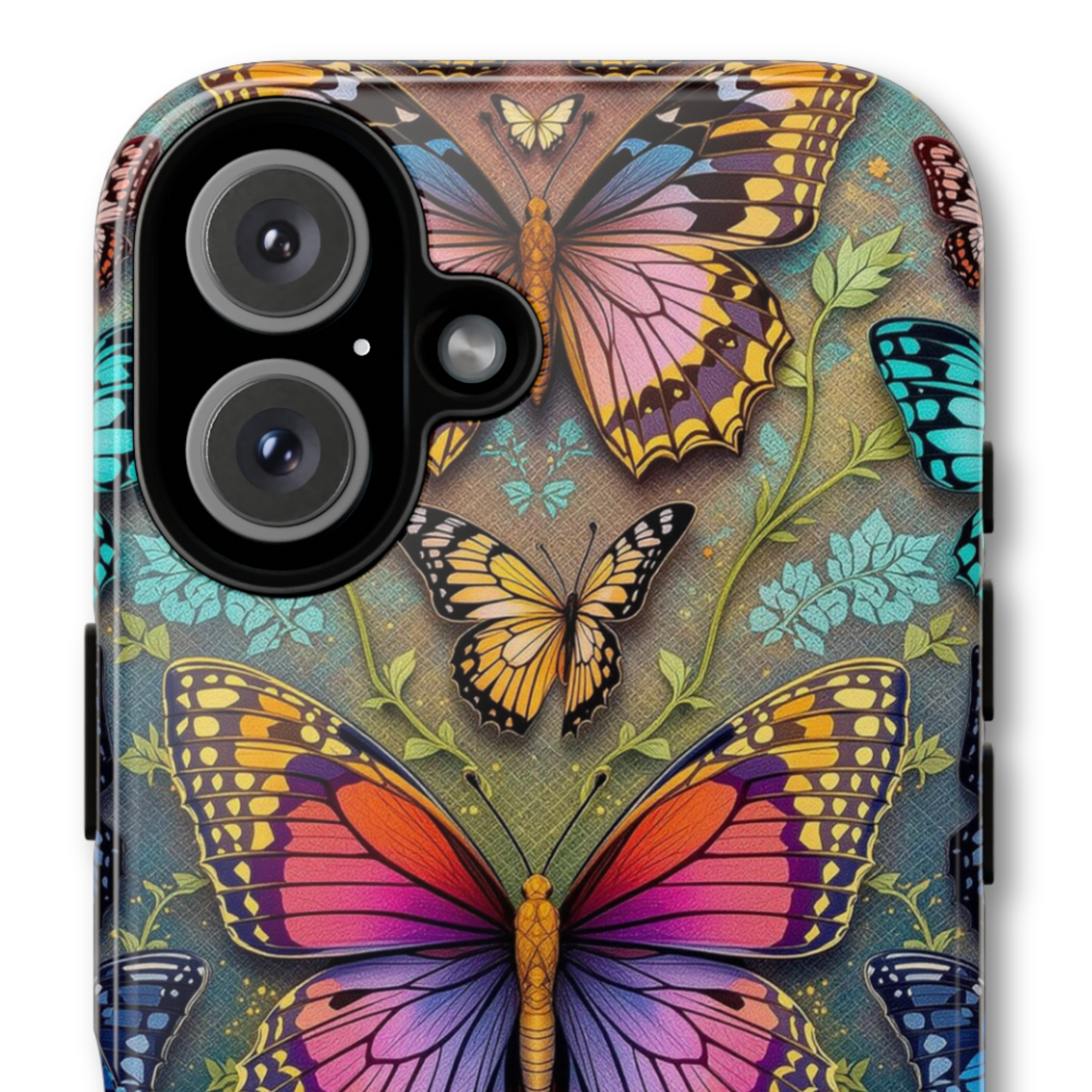 Colorful Butterfly Art Phone Case – Floral Aesthetic iPhone &amp; Samsung Tough Cover  product thumbnail image