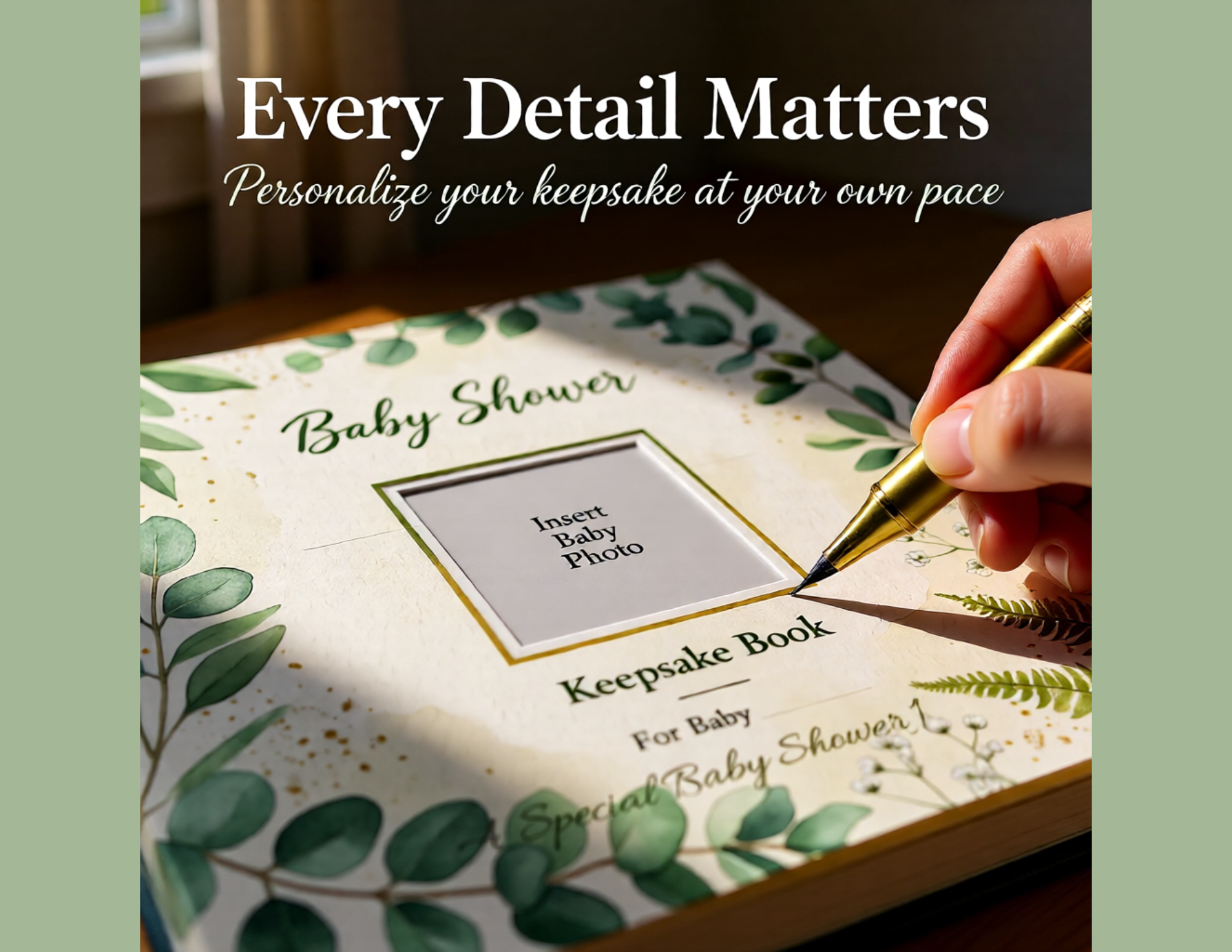 Unique Keepsake Photo Book for Baby Showers | 8x8 Hardcover, 24 Pages to Personalize | Fill &amp; Personalize | Perfect Gift for Moms and Kids product thumbnail image