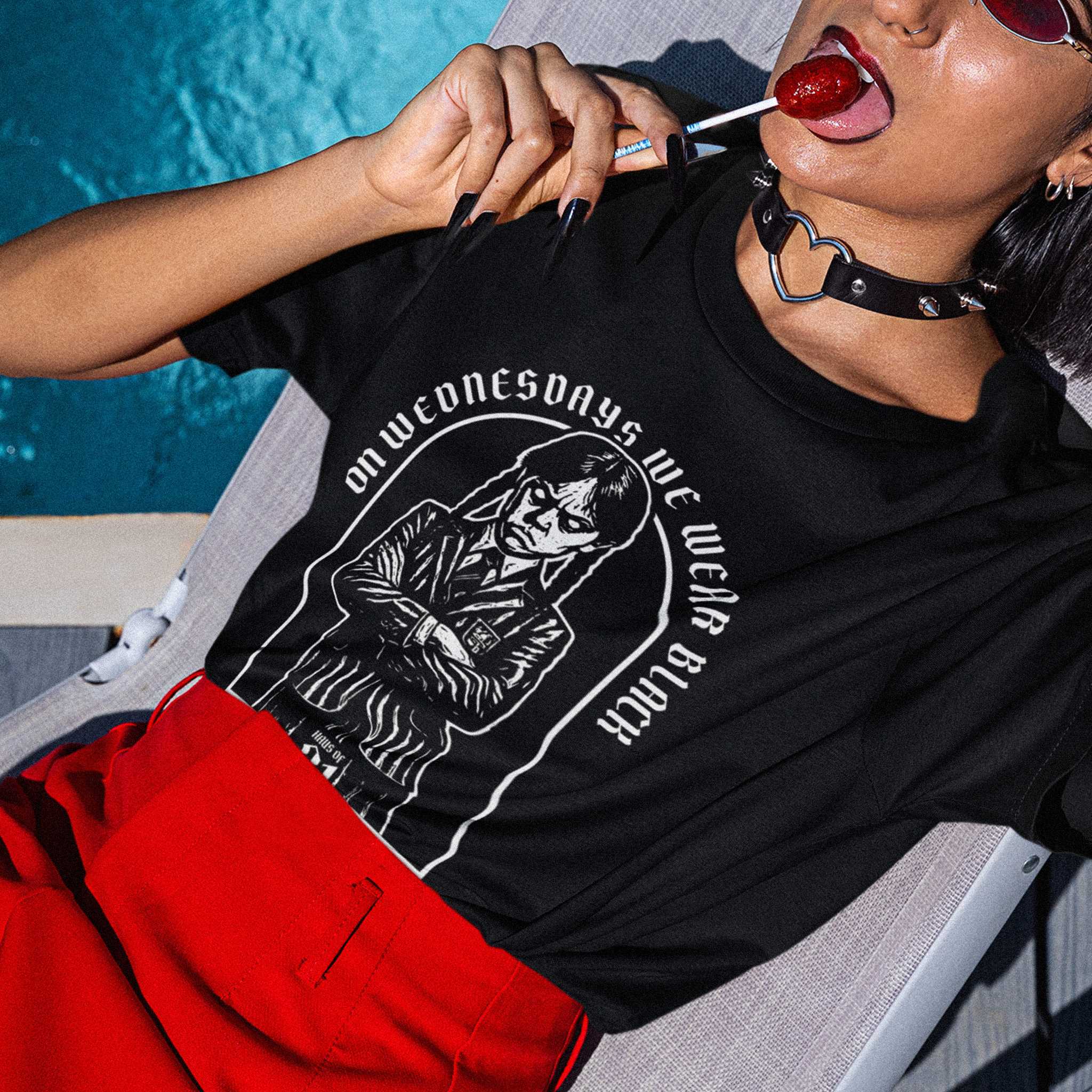 On Wednesdays We Wear Black tee product thumbnail image