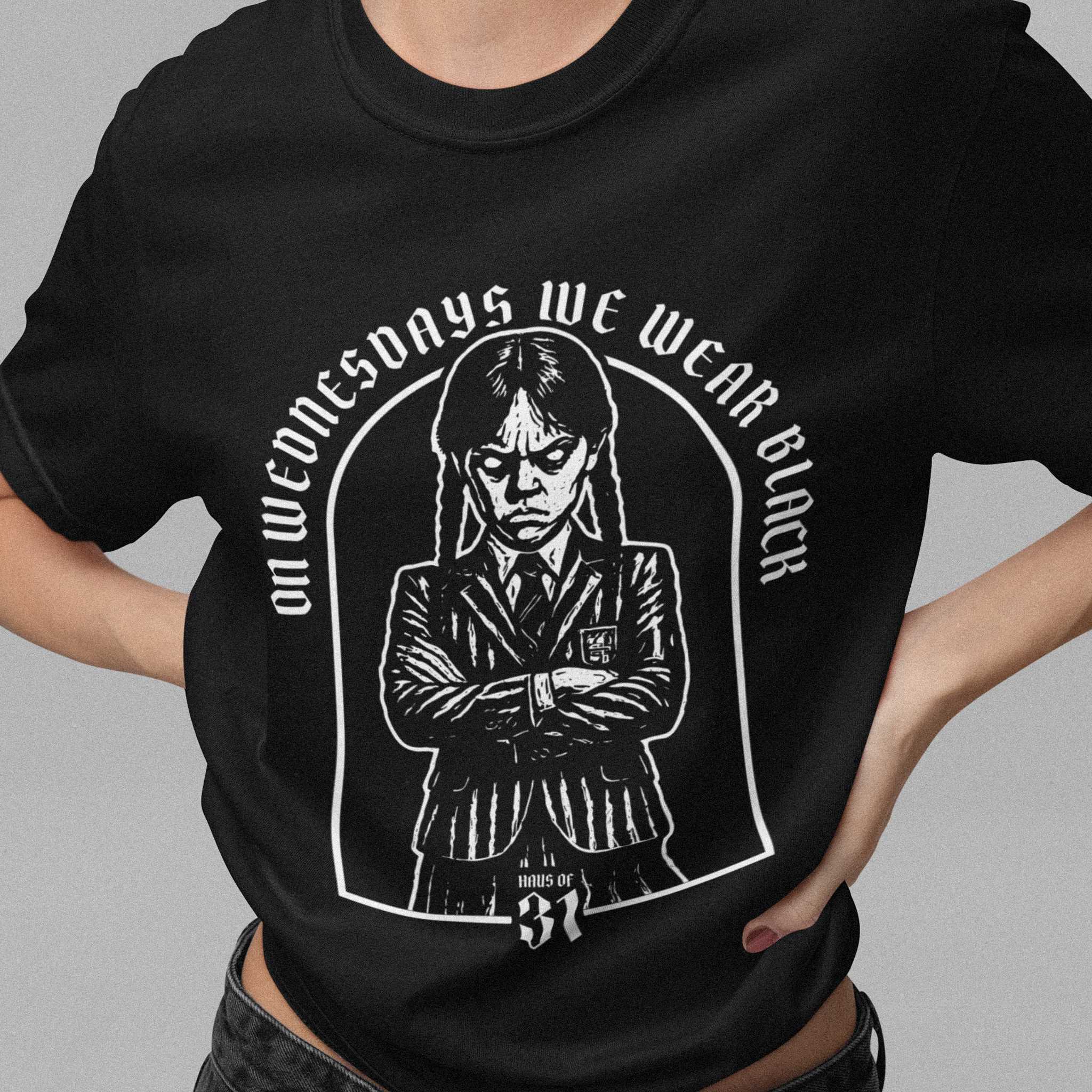 On Wednesdays We Wear Black tee product thumbnail image