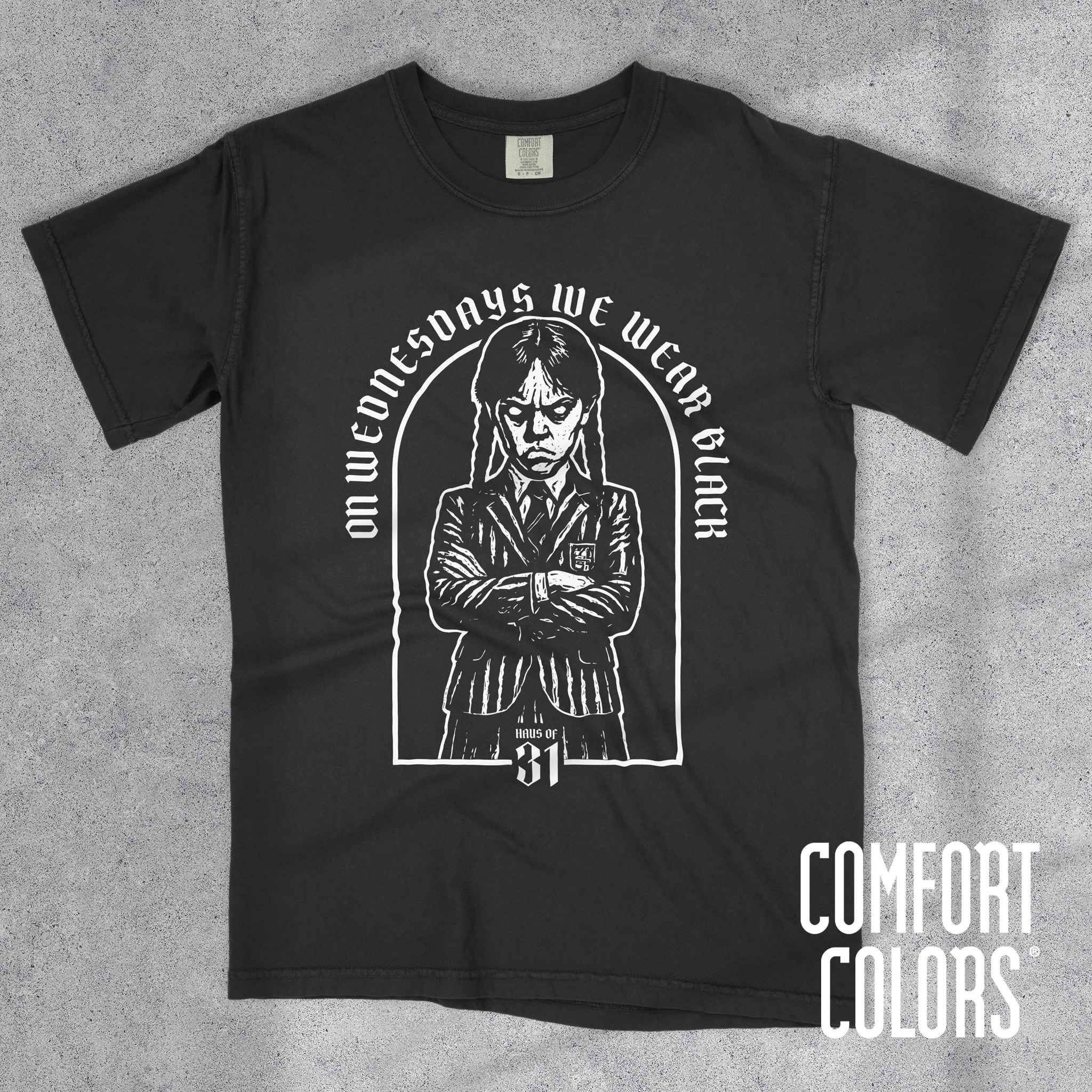 On Wednesdays We Wear Black tee product thumbnail image On Wednesdays We Wear Black tee product thumbnail image