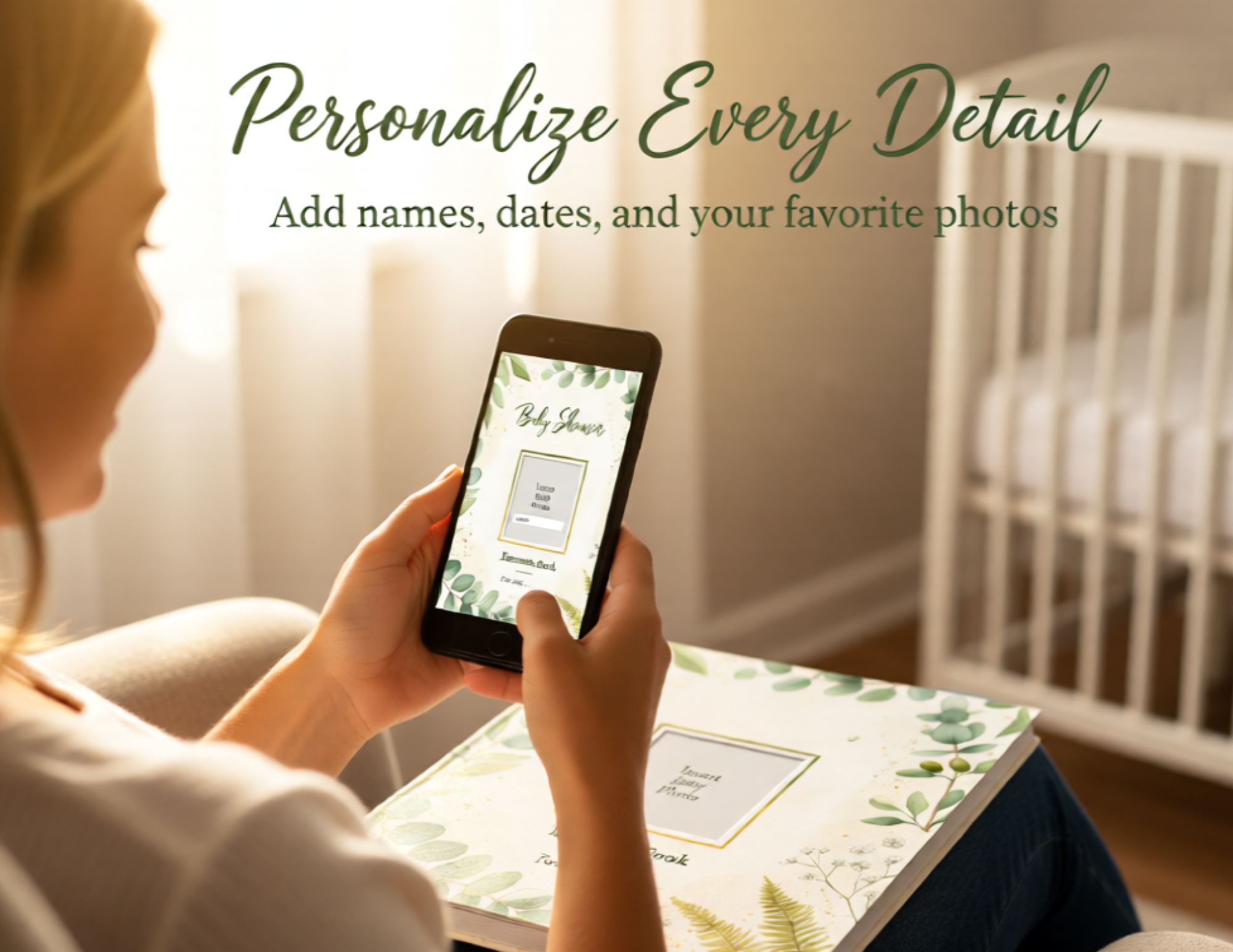 Custom Baby Shower Keepsake Photo Book | 24-Page 8x8 Hardcover Gift for Moms &amp; Kids  product thumbnail image