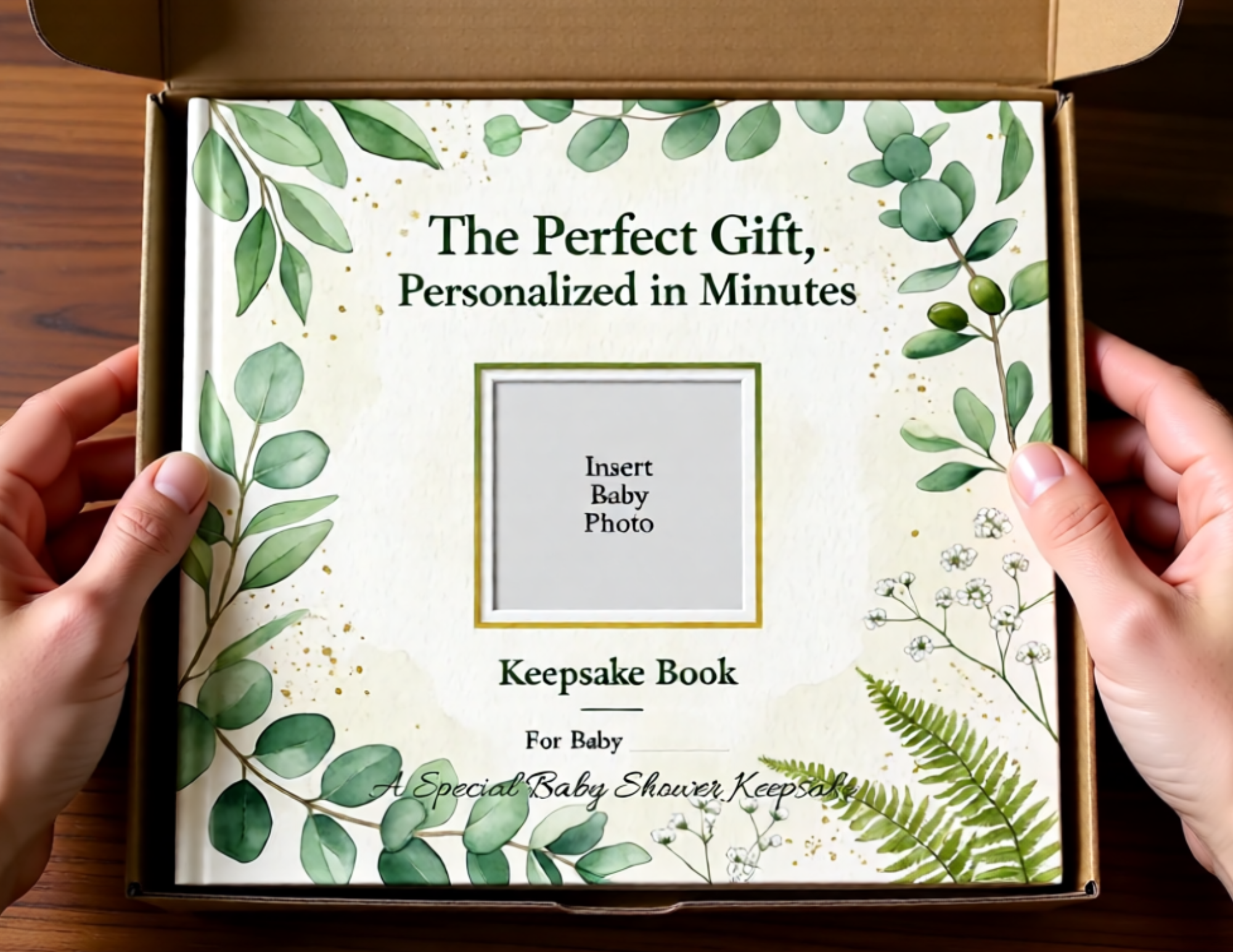 Custom Baby Shower Keepsake Photo Book | 24-Page 8x8 Hardcover Gift for Moms &amp; Kids  product thumbnail image