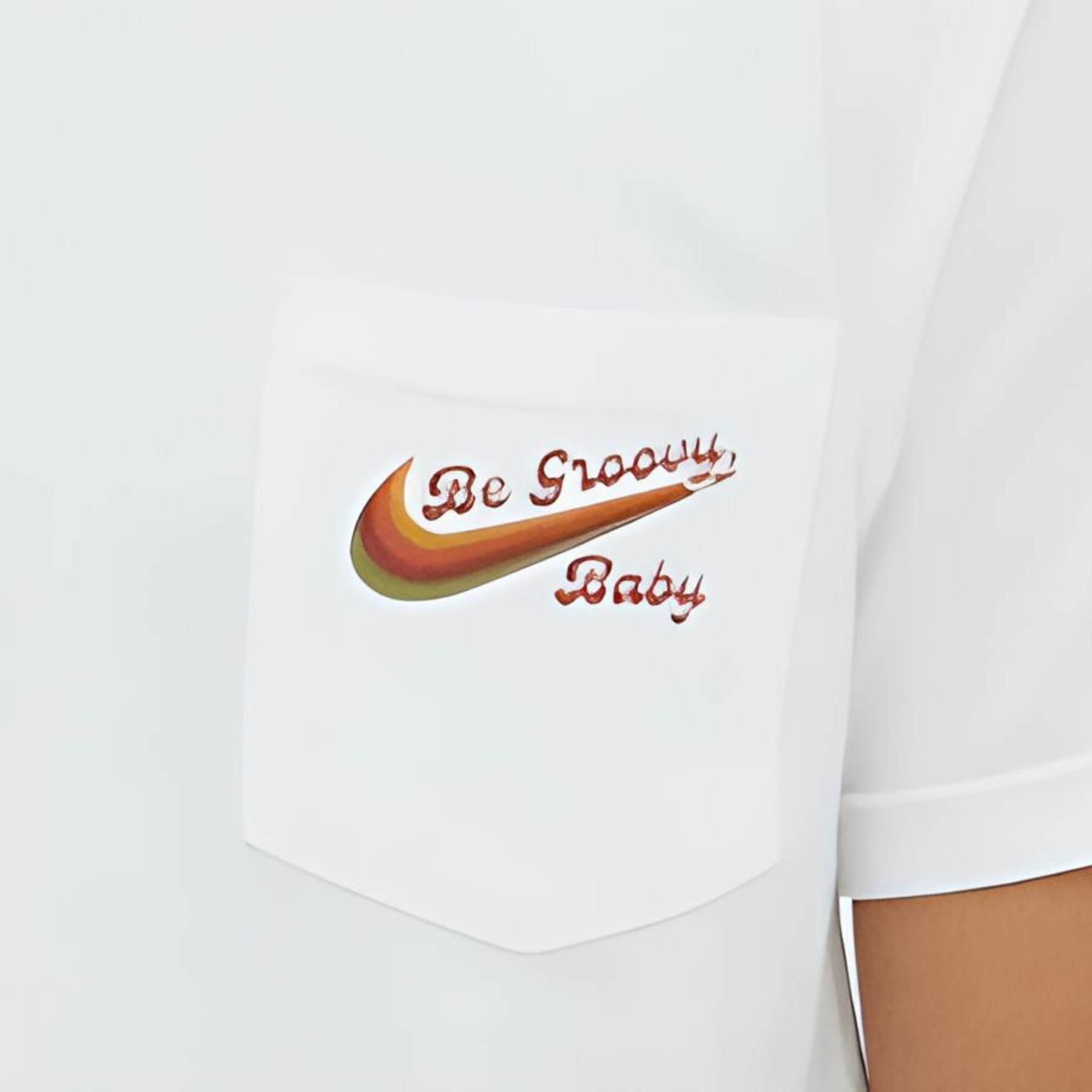 Be Groovy Baby Retro Rainbow Pocket T-Shirt - Vintage Graphic Tee product thumbnail image Be Groovy Baby Retro Rainbow Pocket T-Shirt - Vintage Graphic Tee product thumbnail image