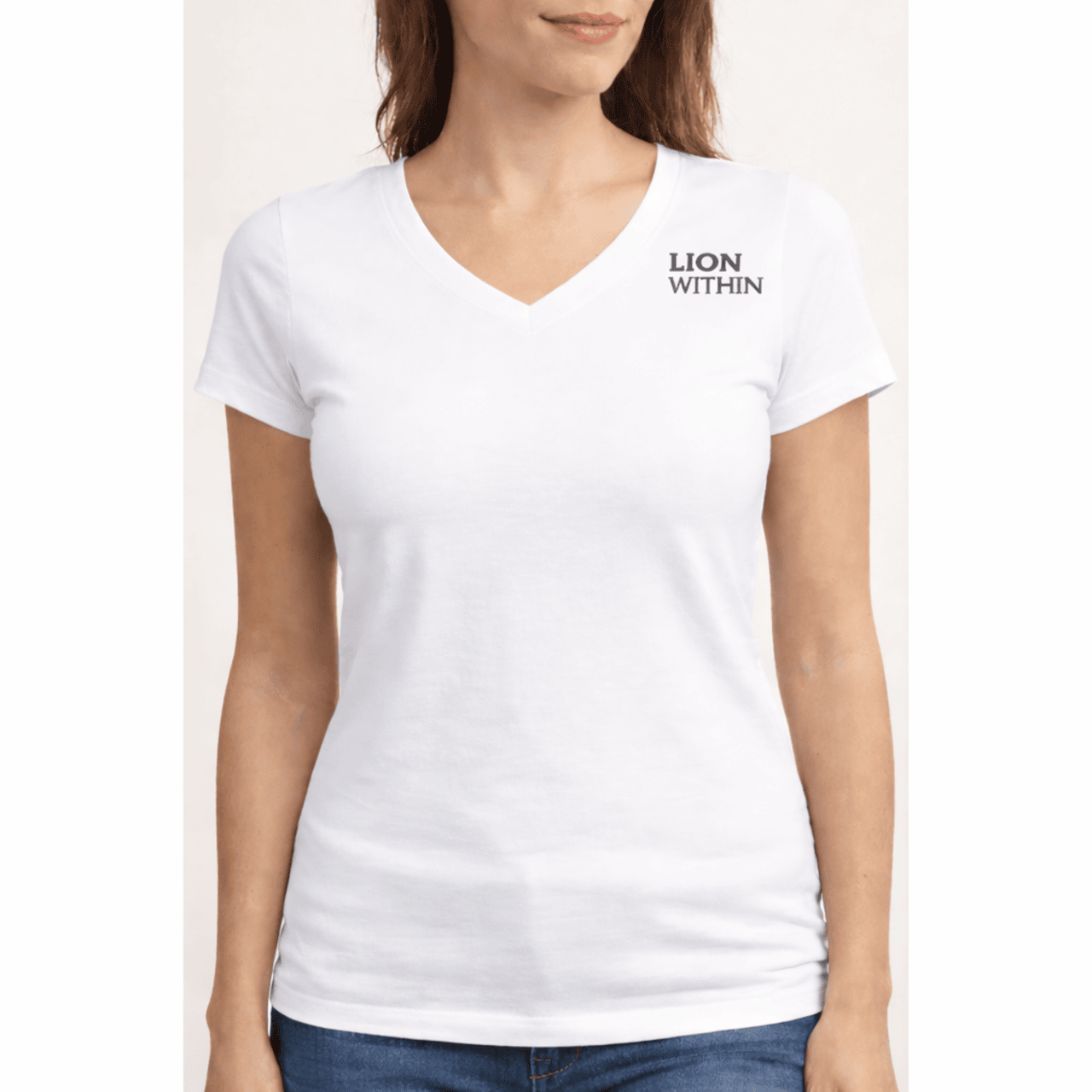 The Lion Within - Ladies' V-Neck T-Shirt product thumbnail image